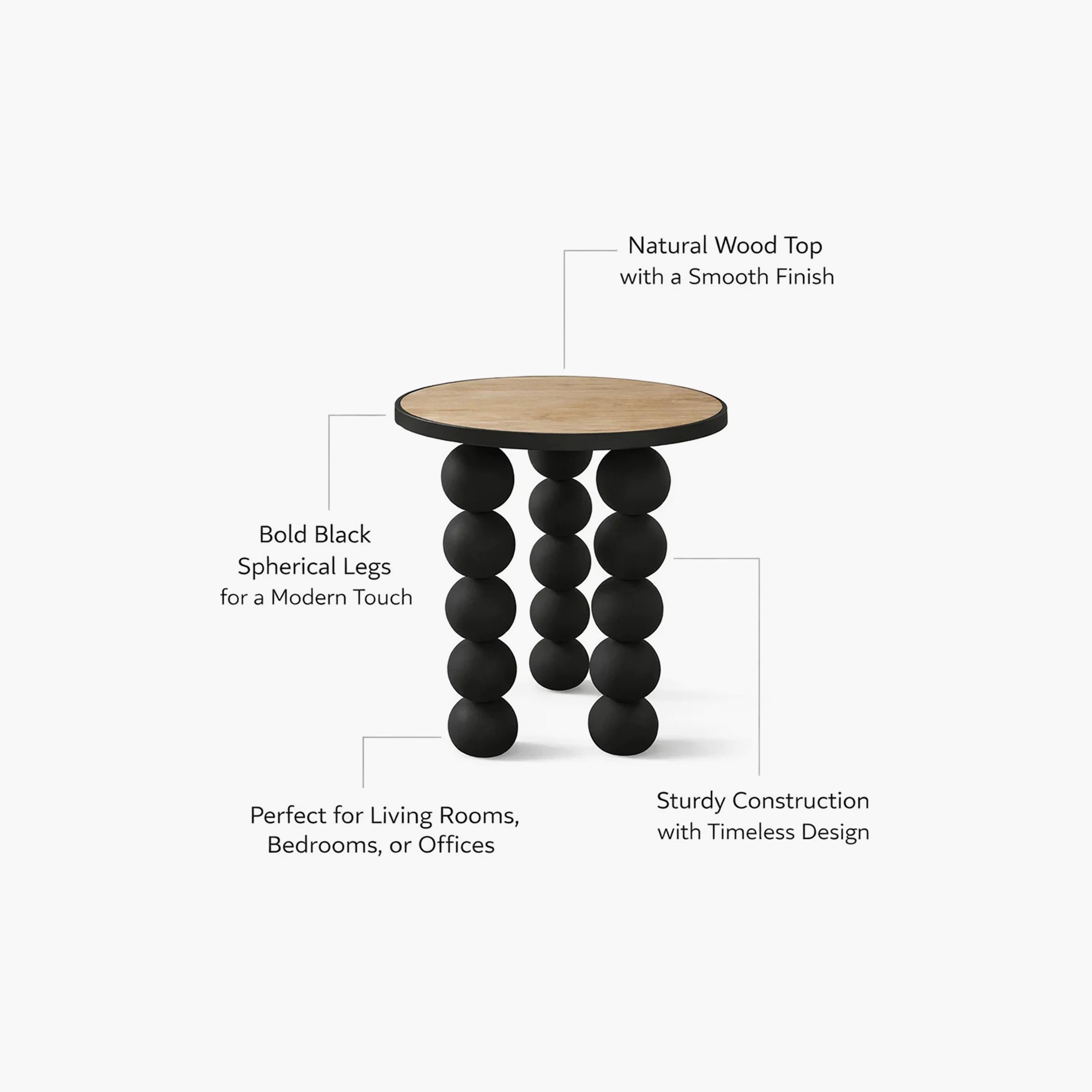 طاولة جانبية بأرجل خشبية من ماريا هومز-furniture-livingroom-sideandendtables-image-4