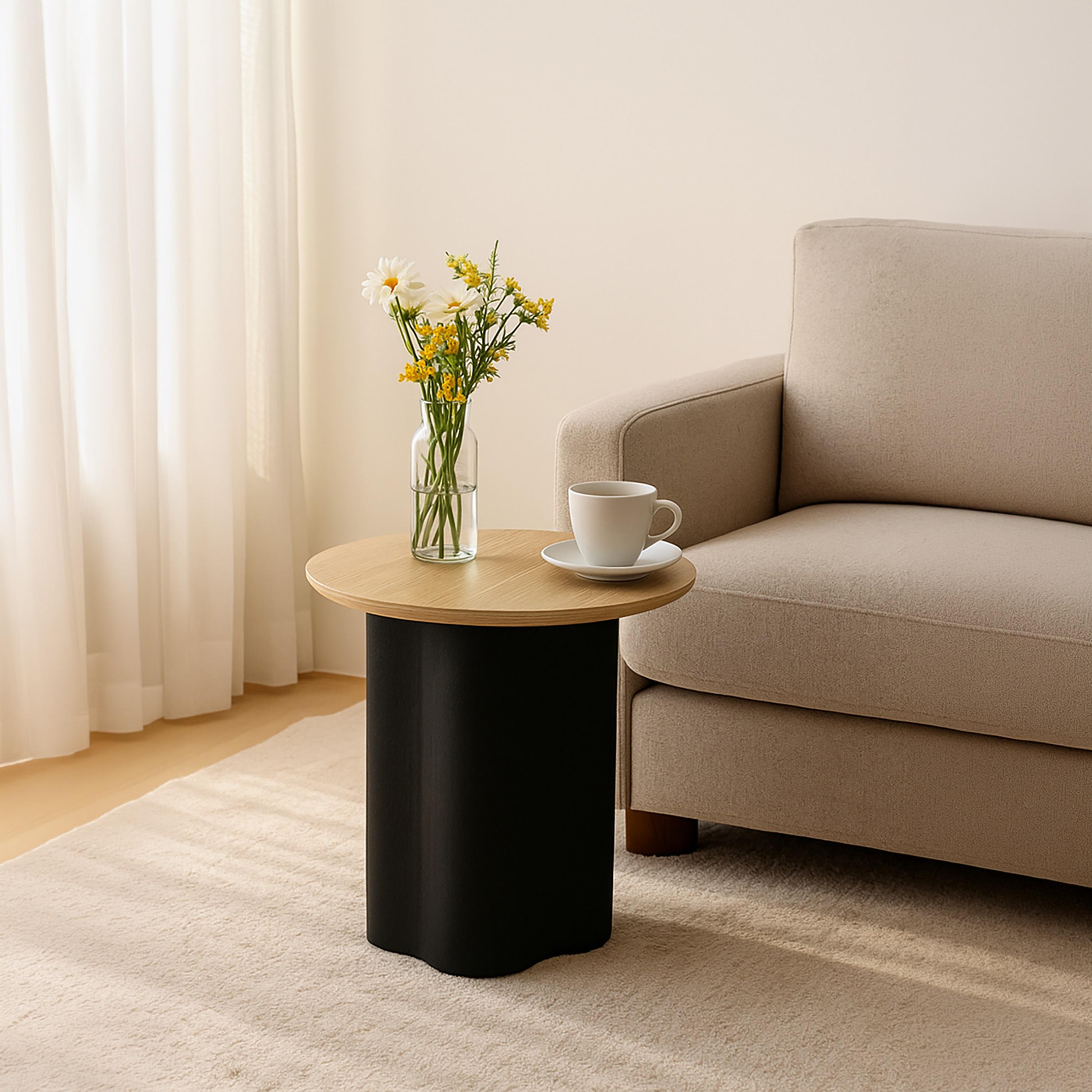 طاولة جانبية خشبية من ماريا هومز-furniture-livingroom-sideandendtables-image-1