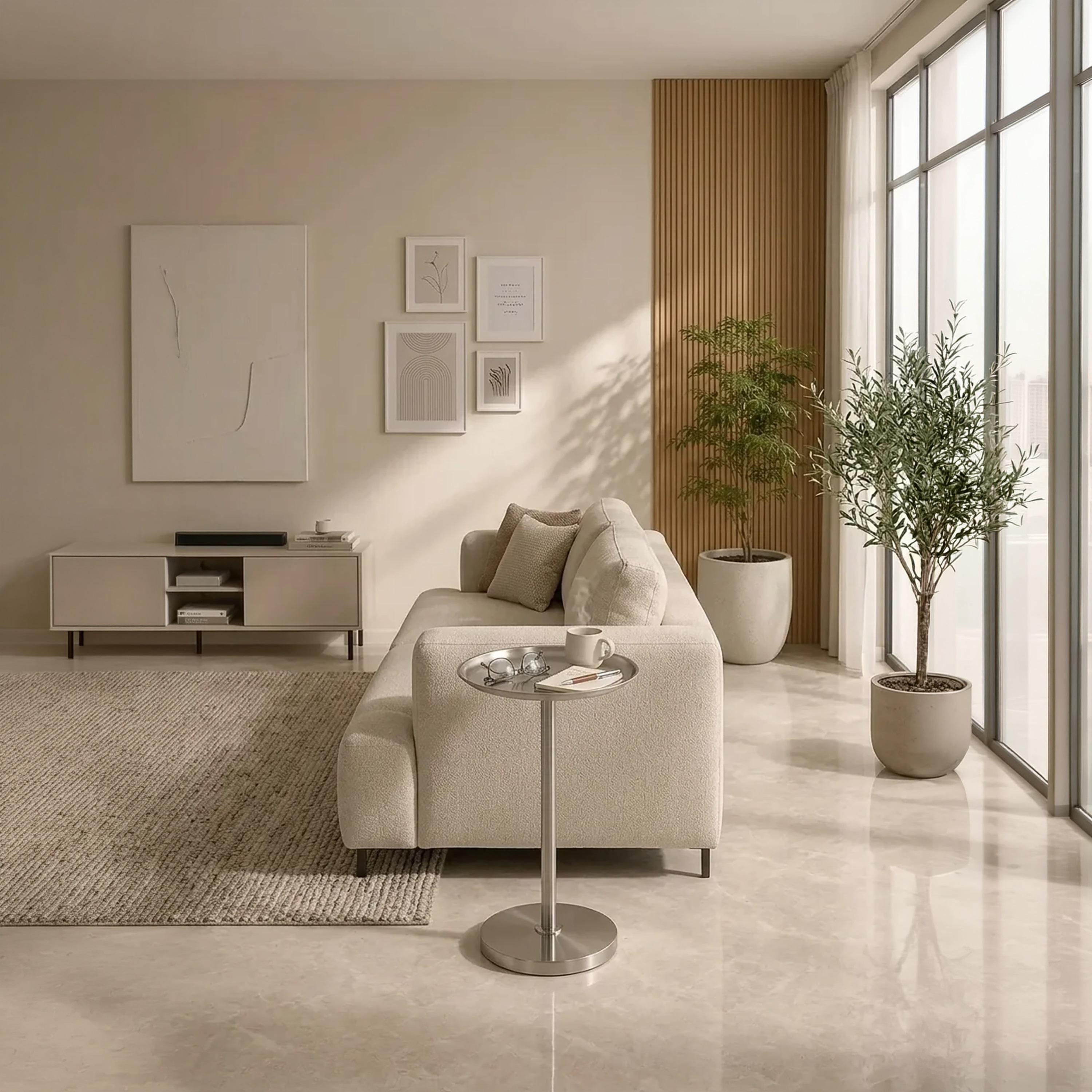 Maria Homes Metal Pedestal Side Table-furniture-livingroom-sideandendtables-image-2