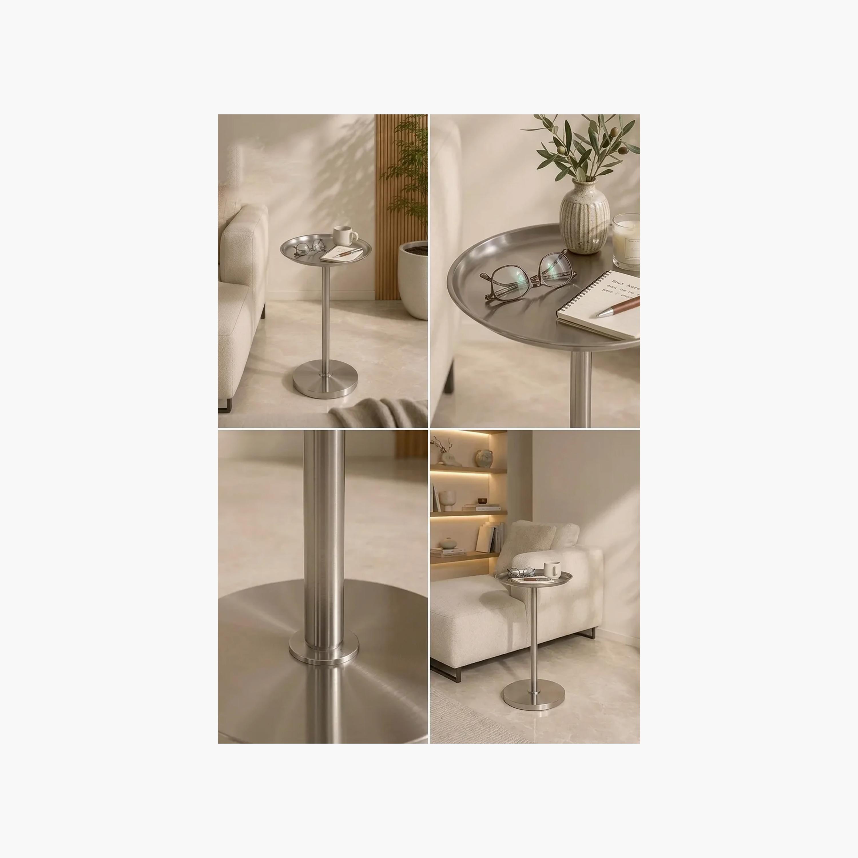 Maria Homes Metal Pedestal Side Table-furniture-livingroom-sideandendtables-image-3