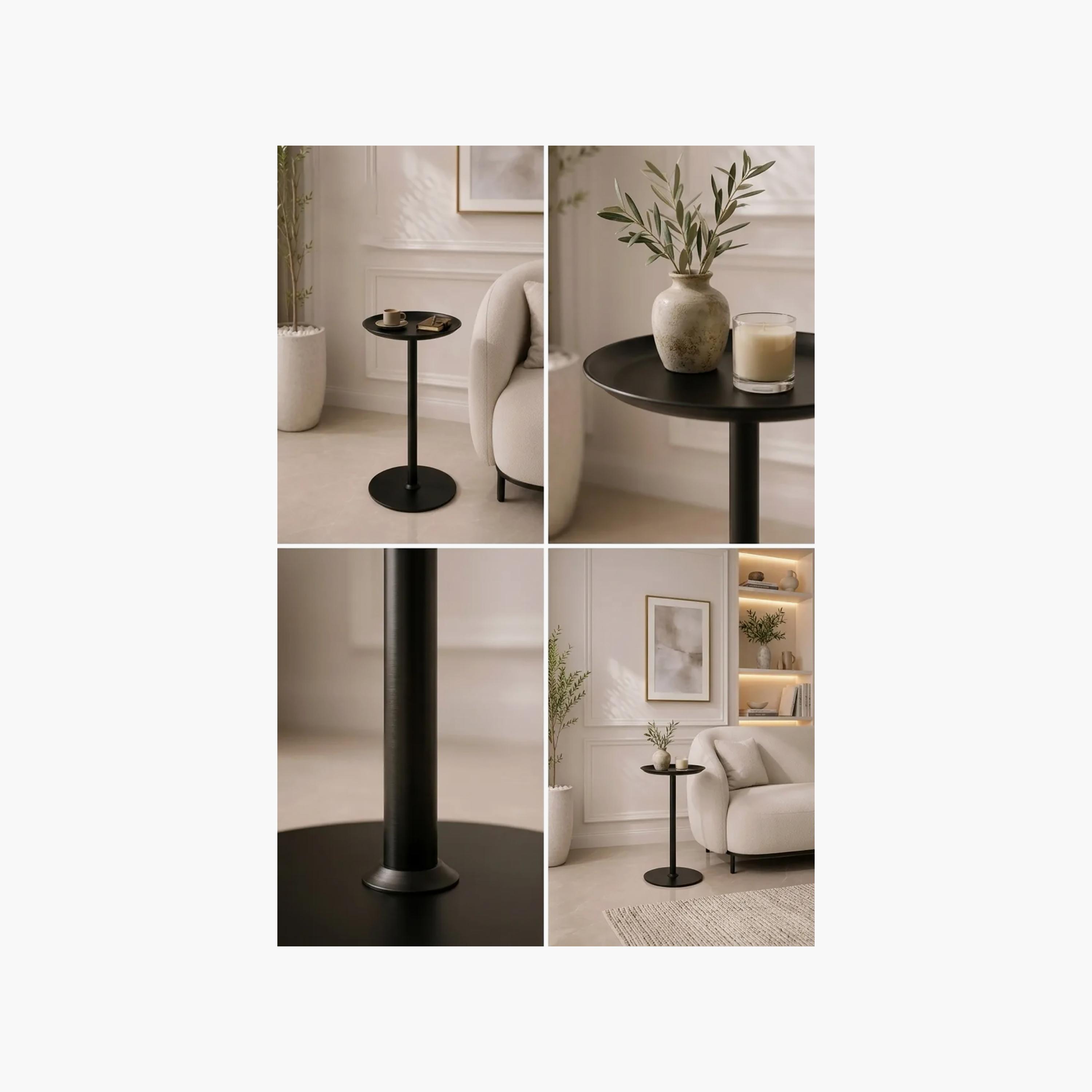 Maria Homes Metal Pedestal Side Table-furniture-livingroom-sideandendtables-image-3