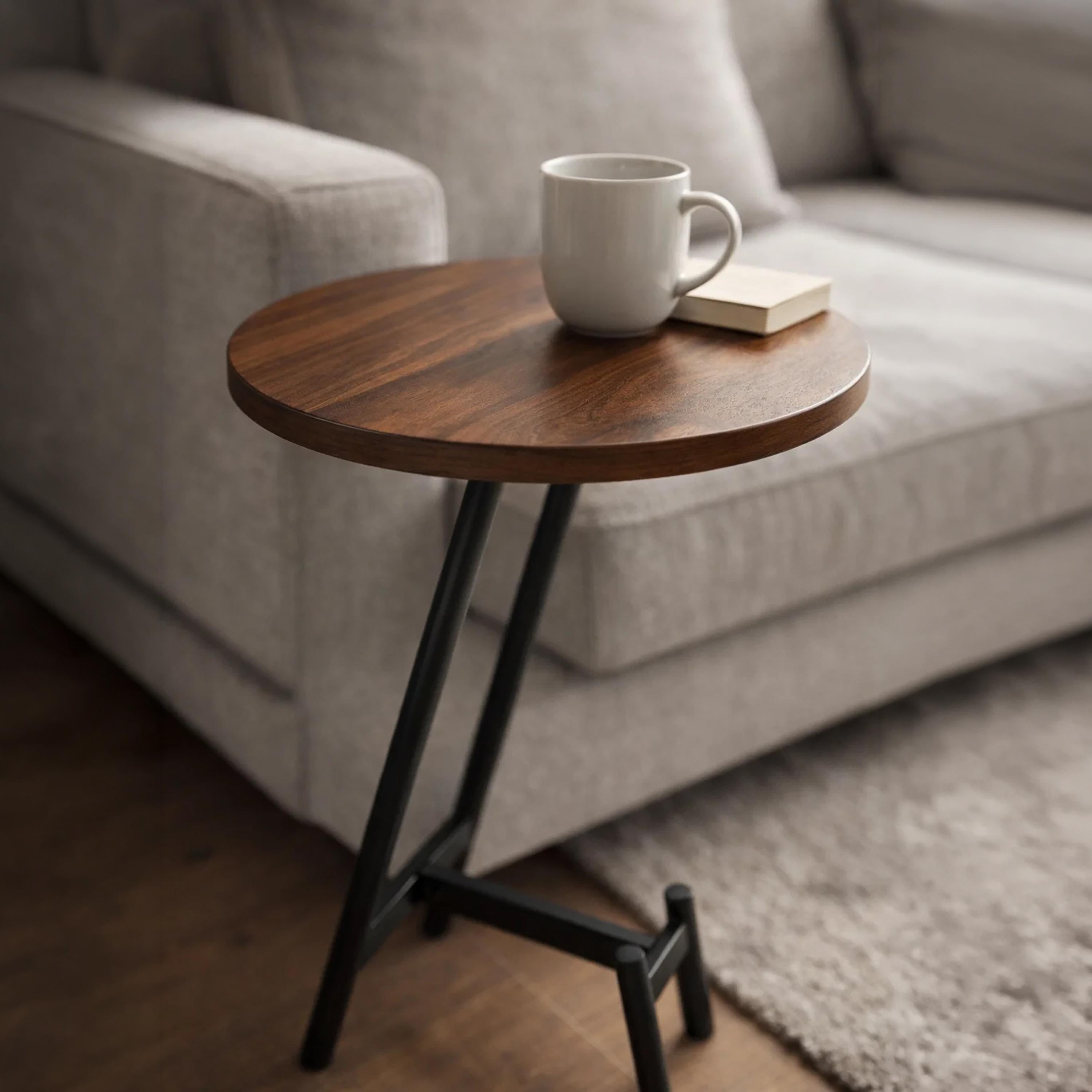 طاولة جانبية خشبية بأربع أرجل من ماريا هومز-furniture-livingroom-sideandendtables-image-3