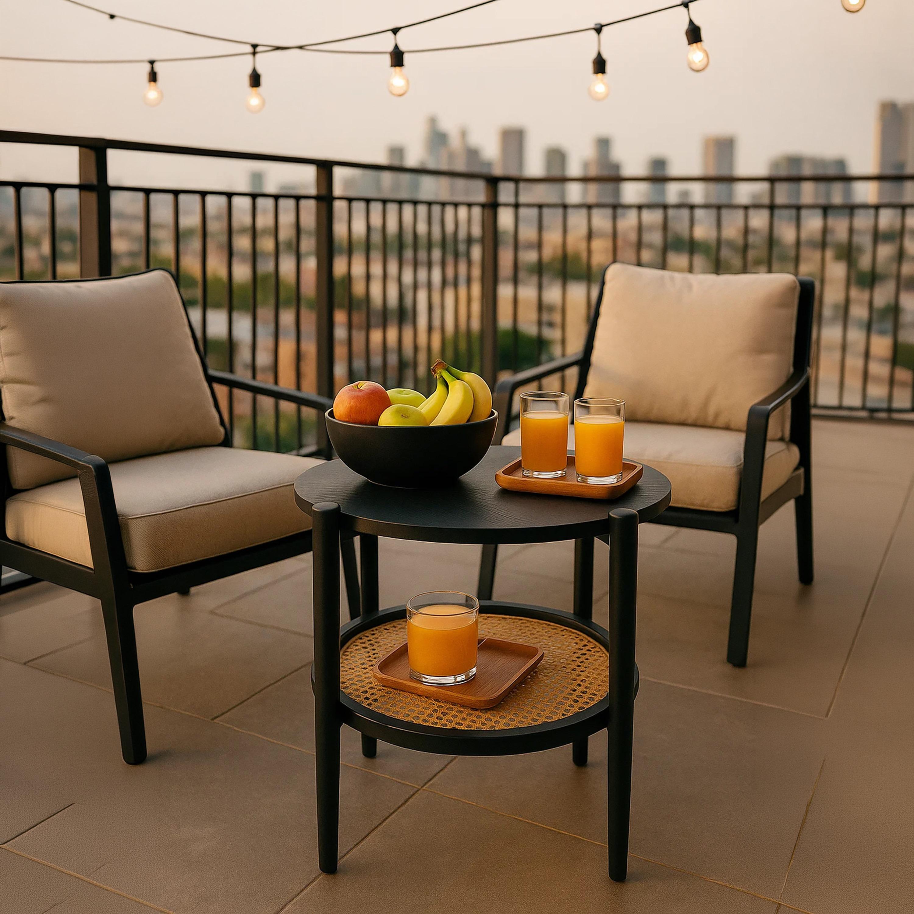 طاولة جانبية روطان بأربع أرجل من ماريا هومز-furniture-livingroom-sideandendtables-image-5