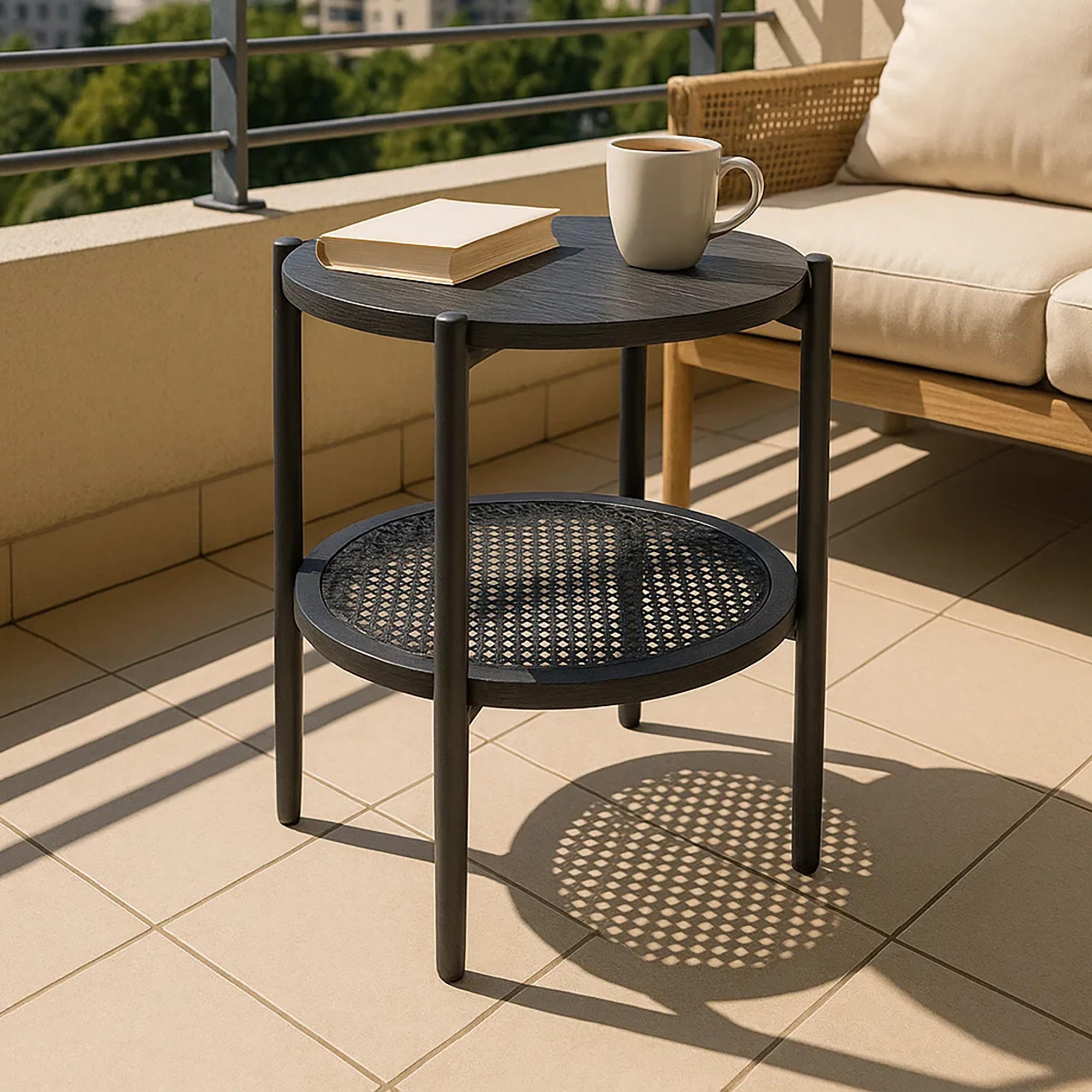 طاولة جانبية معدنية بأربع أرجل من ماريا هومز-furniture-livingroom-sideandendtables-image-1