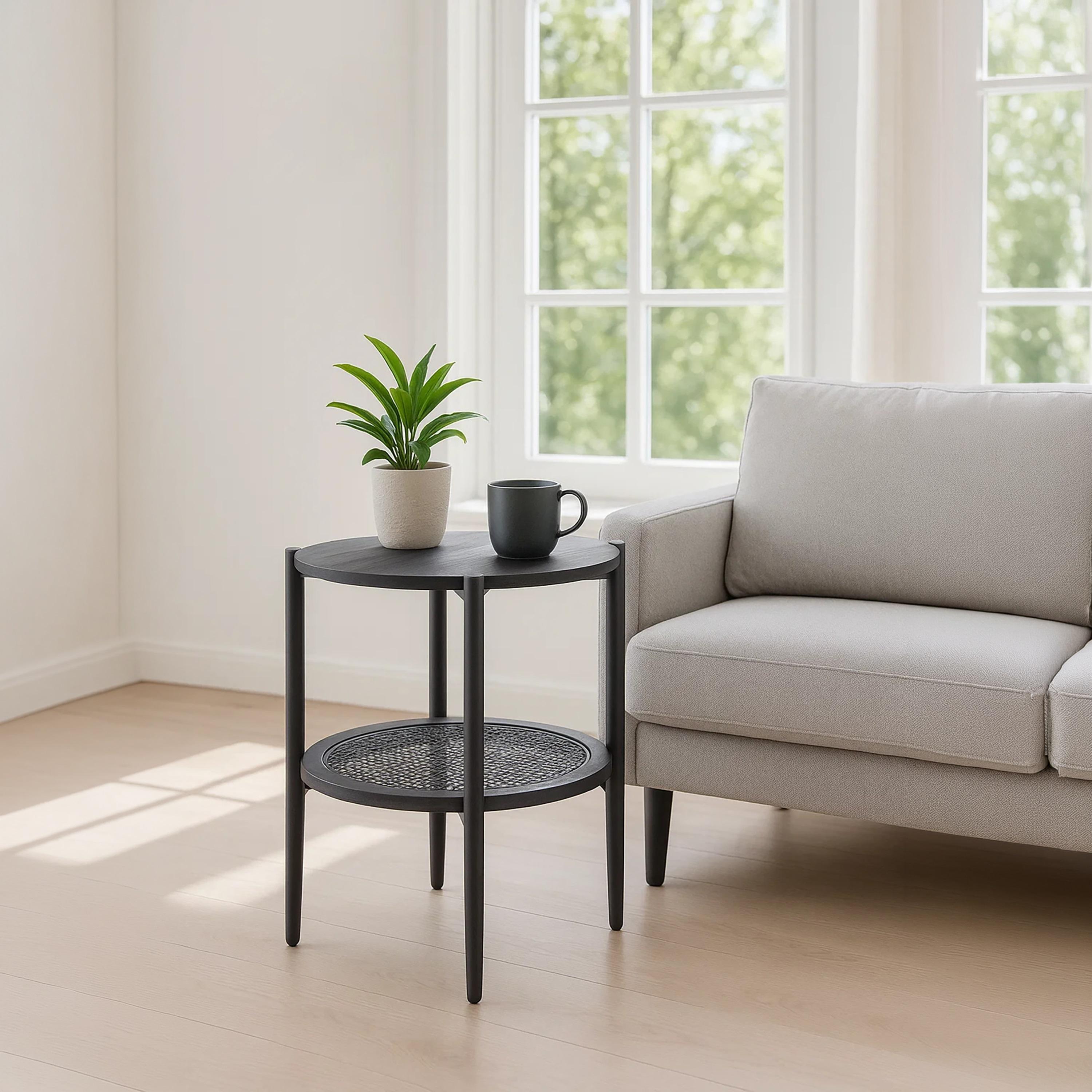 طاولة جانبية معدنية بأربع أرجل من ماريا هومز-furniture-livingroom-sideandendtables-image-2