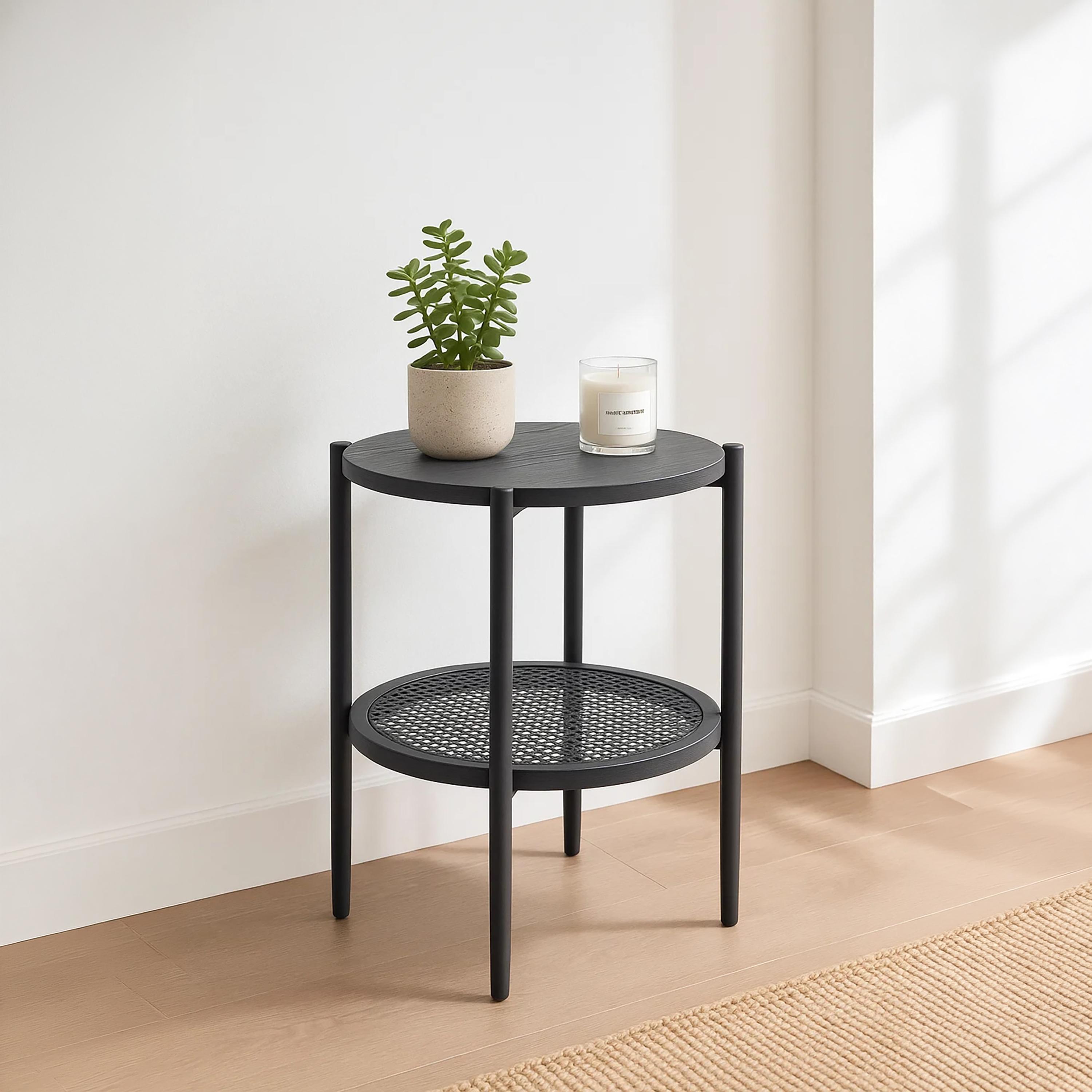 طاولة جانبية معدنية بأربع أرجل من ماريا هومز-furniture-livingroom-sideandendtables-image-3