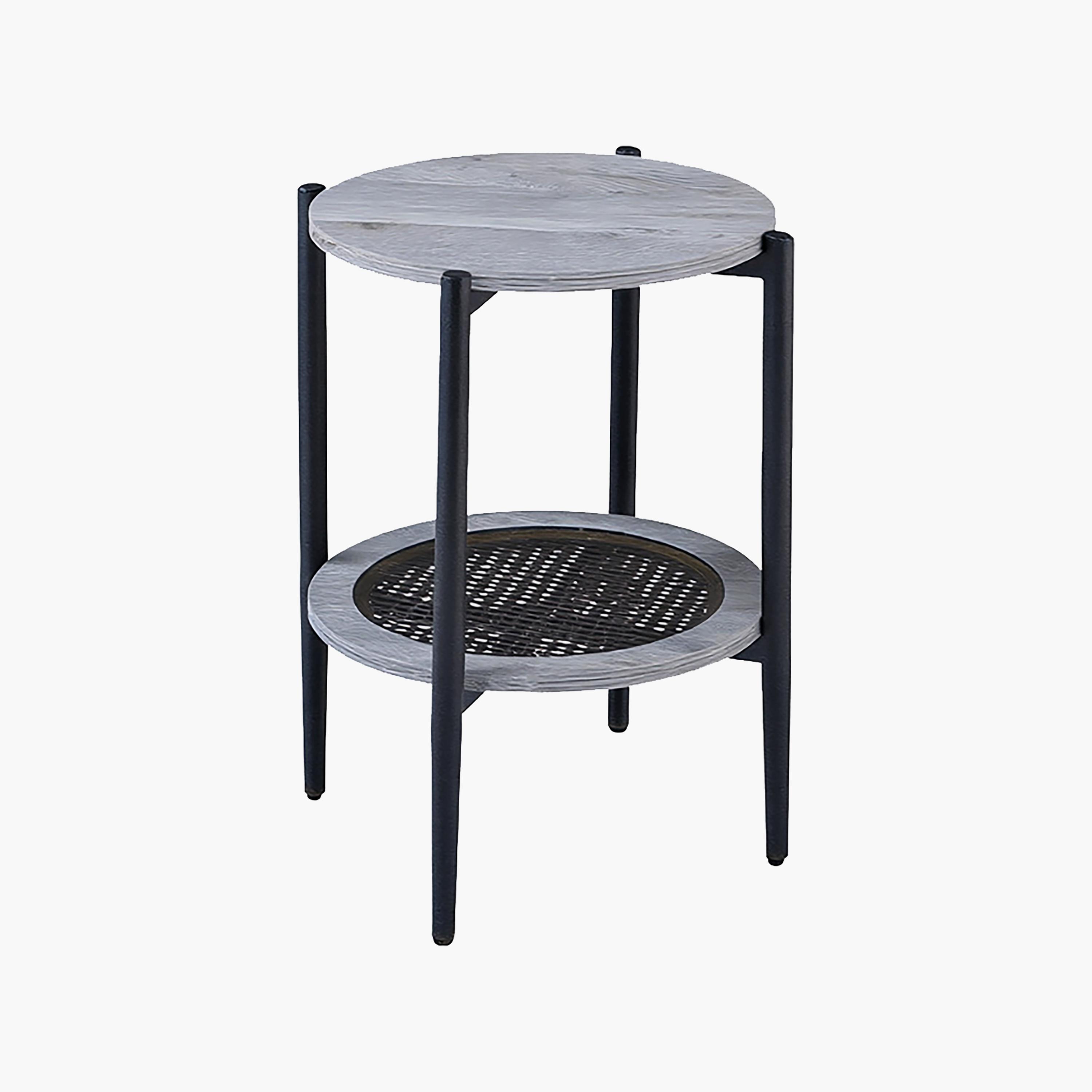 طاولة جانبية معدنية بأربع أرجل من ماريا هومز-furniture-livingroom-sideandendtables-image-4