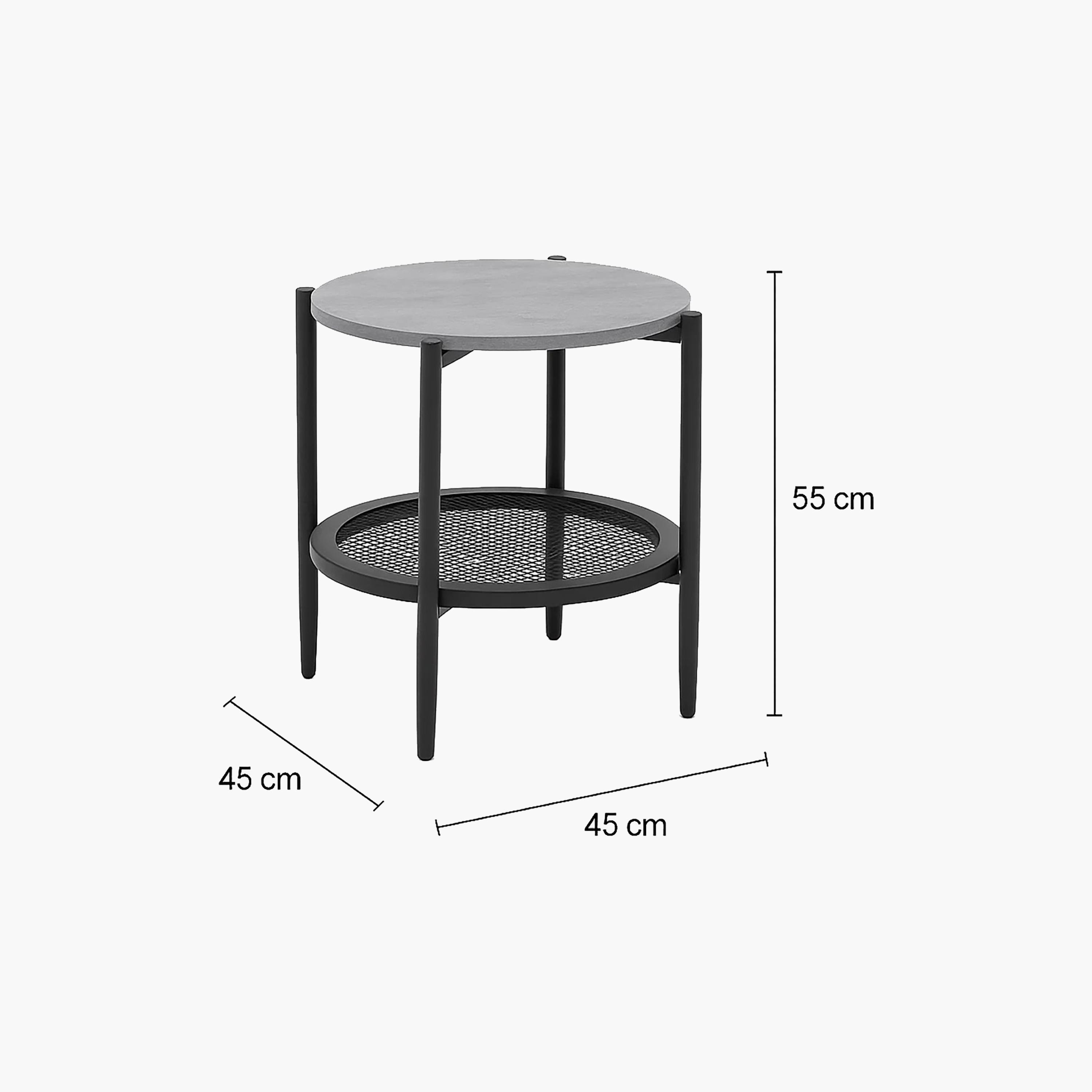 طاولة جانبية معدنية بأربع أرجل من ماريا هومز-furniture-livingroom-sideandendtables-image-6