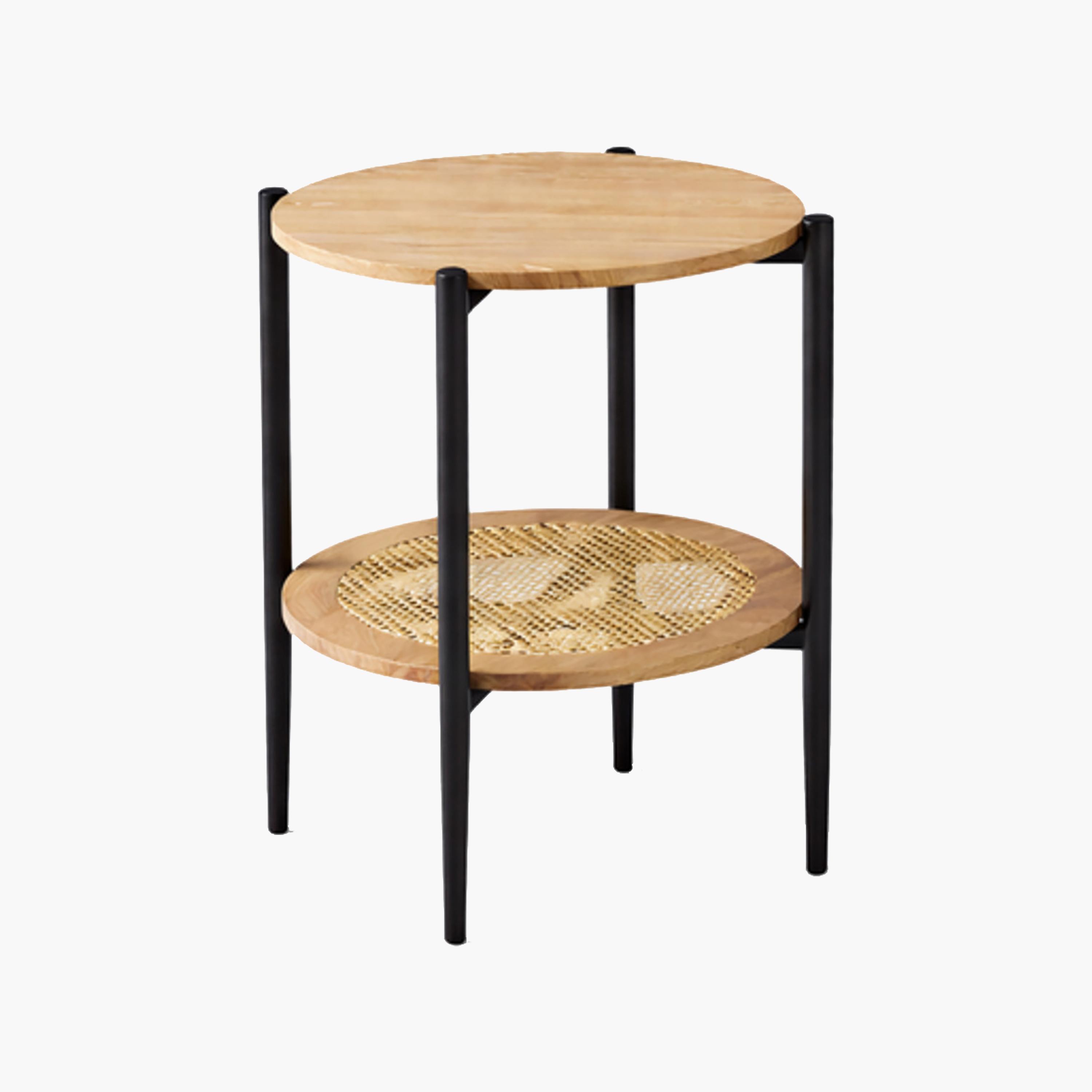 طاولة جانبية روطان بأربع أرجل من ماريا هومز-furniture-livingroom-sideandendtables-image-3