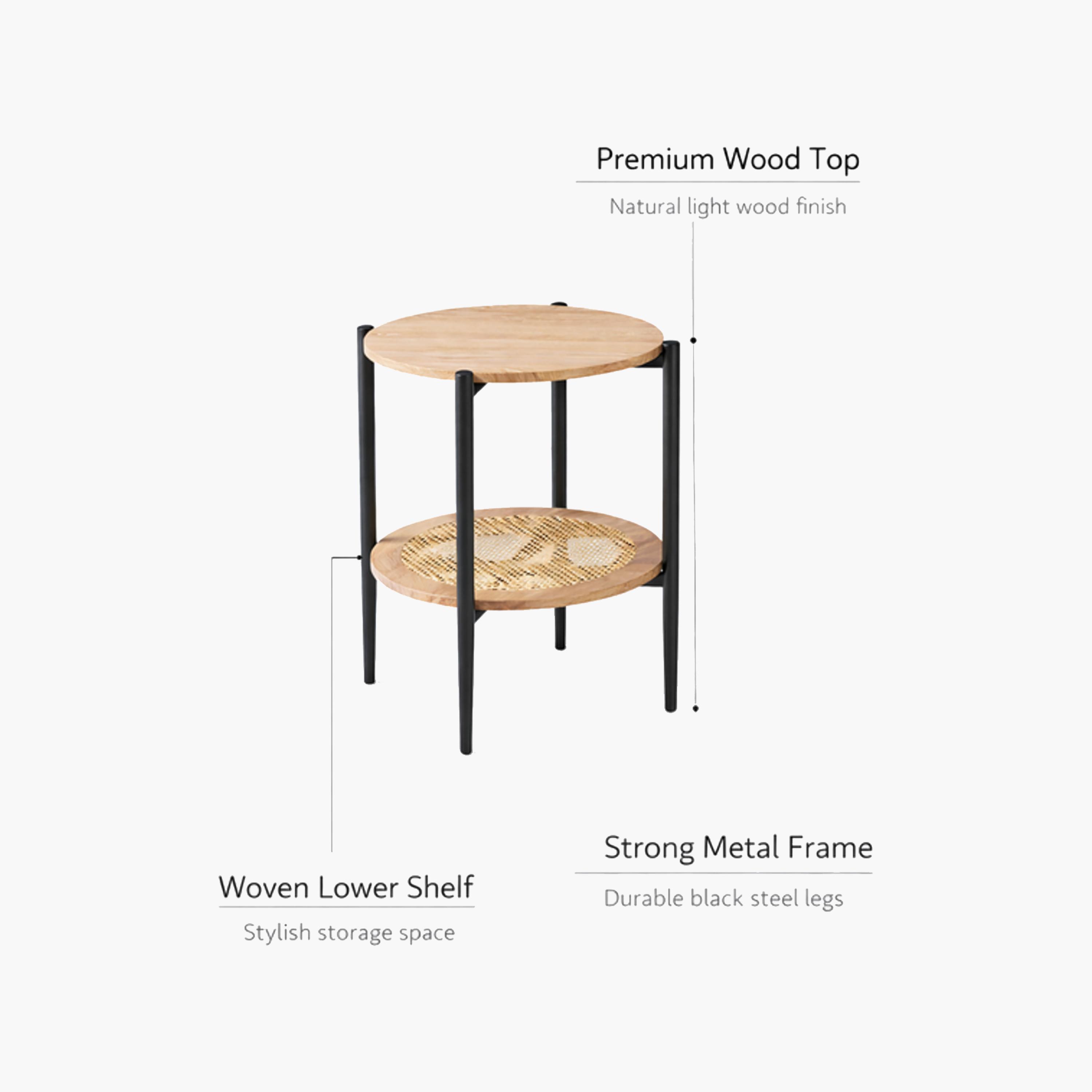 طاولة جانبية روطان بأربع أرجل من ماريا هومز-furniture-livingroom-sideandendtables-image-4