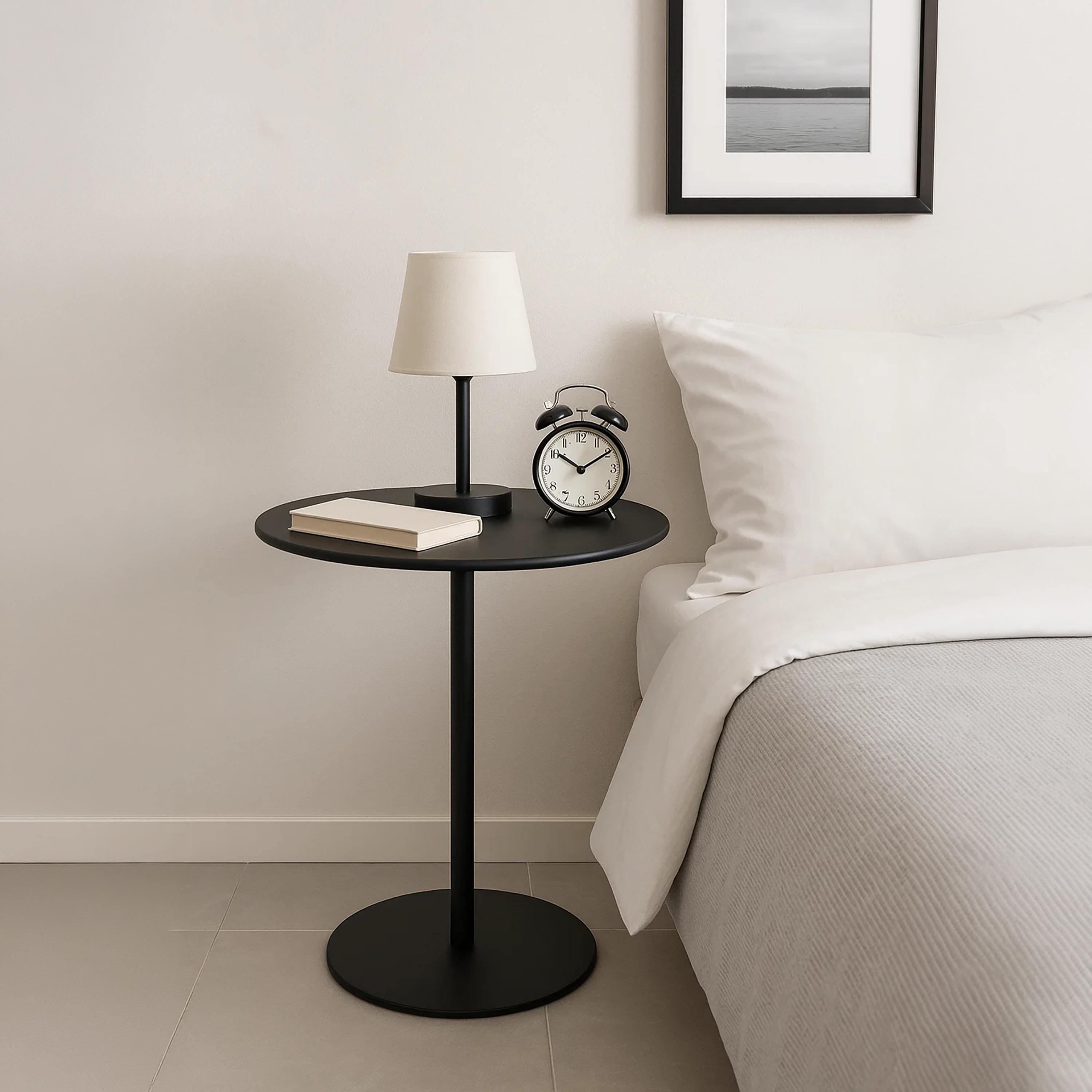 Maria Homes Metal Pedestal Side Table-furniture-livingroom-sideandendtables-image-2
