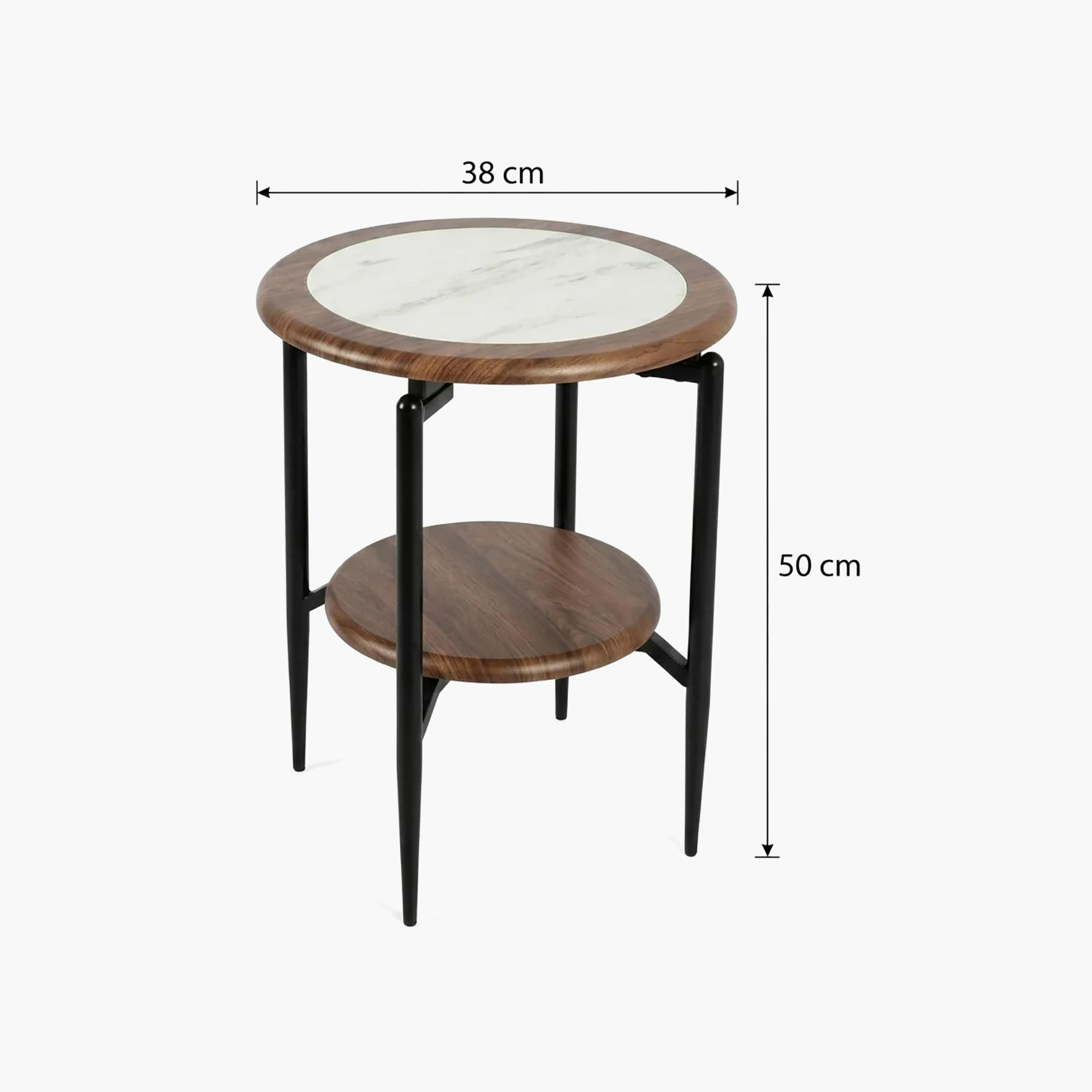 طاولة جانبية بـ 4 أرجل رخام من ماريا هومز-furniture-livingroom-sideandendtables-image-6