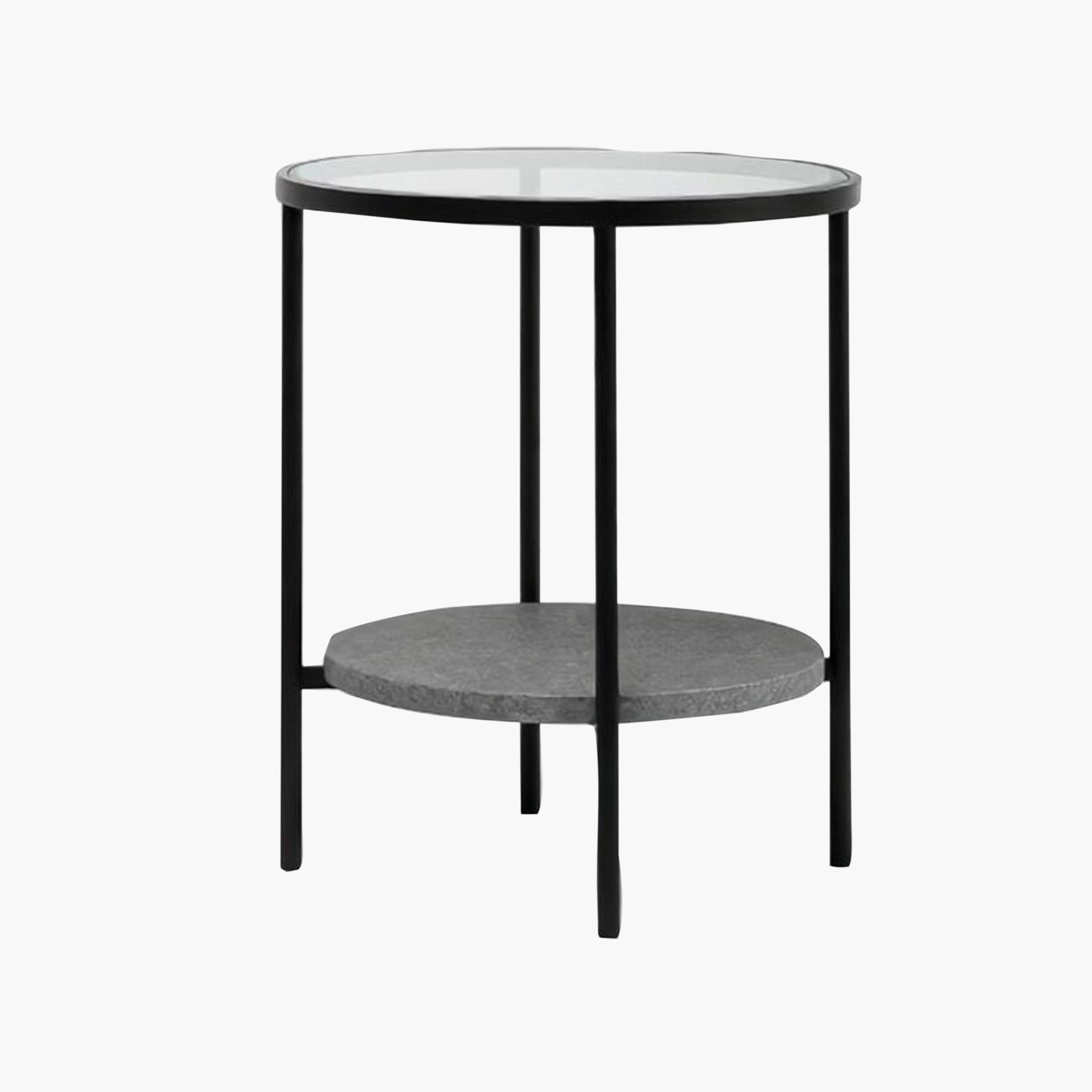 Maria Homes Glass 4-Leg Side Table-furniture-livingroom-sideandendtables-image-4