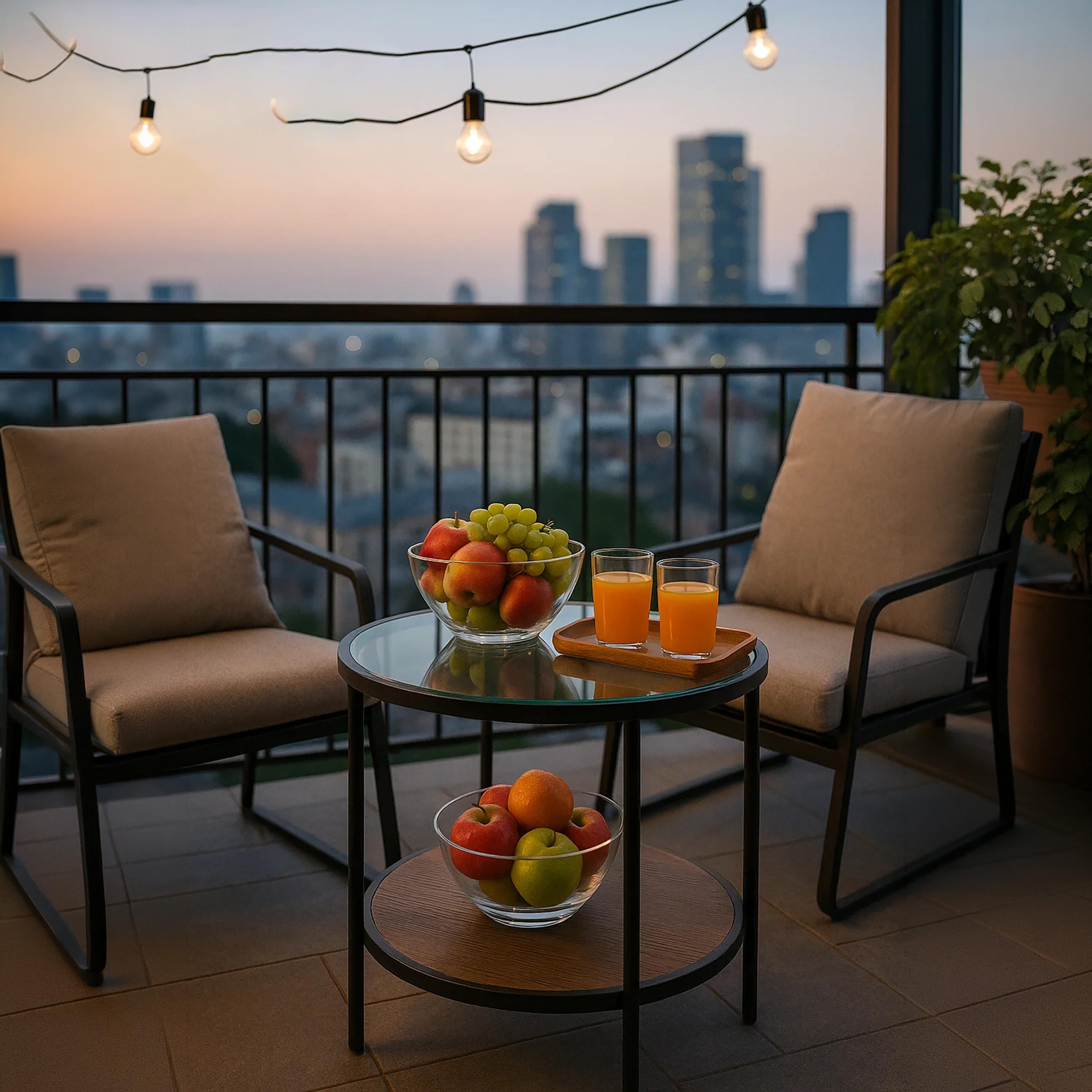 طاولة جانبية زجاجية بأربع أرجل من ماريا هومز-furniture-livingroom-sideandendtables-image-4