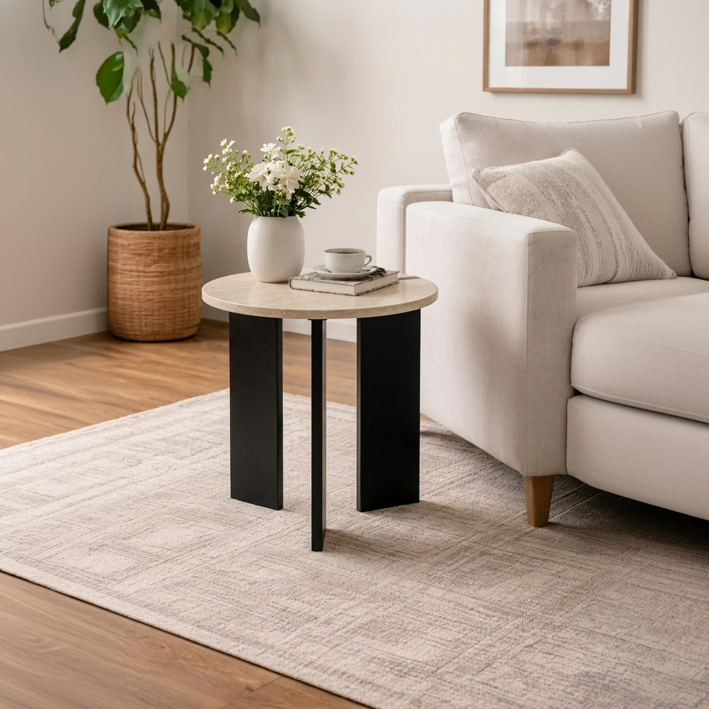 طاولة جانبية بأرجل خشبية من ماريا هومز-furniture-livingroom-sideandendtables-image-2