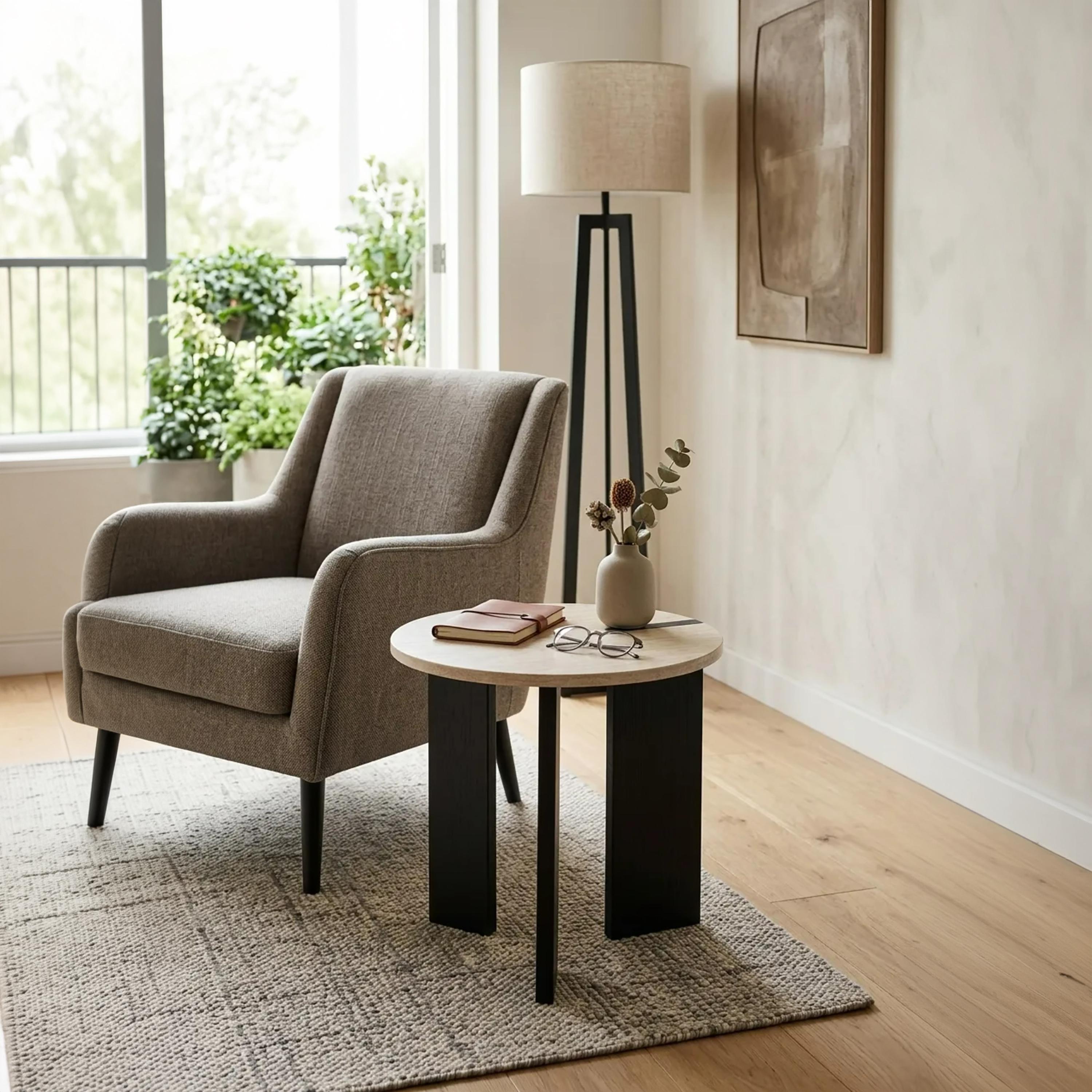 طاولة جانبية بأرجل خشبية من ماريا هومز-furniture-livingroom-sideandendtables-image-3