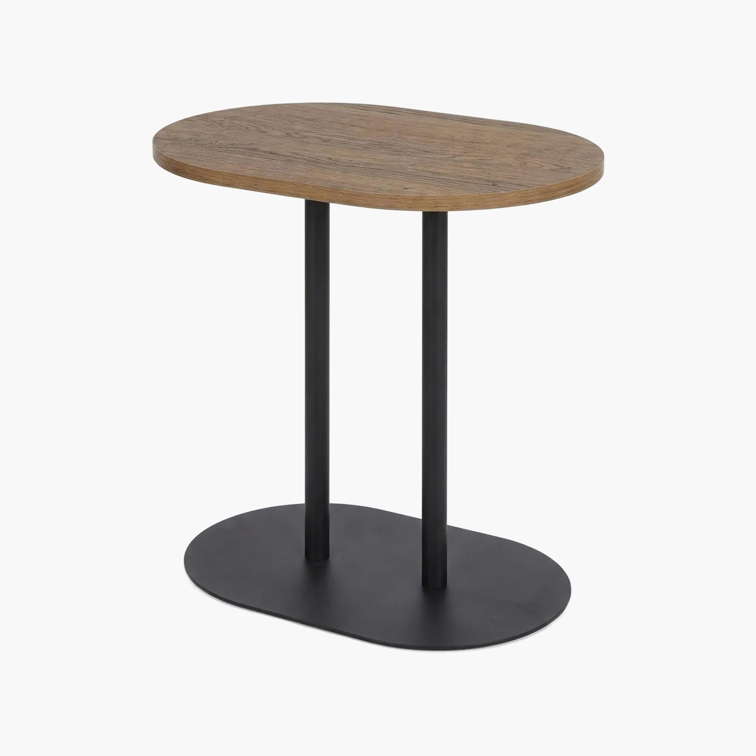 طاولة جانبية خشبية بقاعدة عمودية من ماريا هومز-furniture-livingroom-sideandendtables-image-4