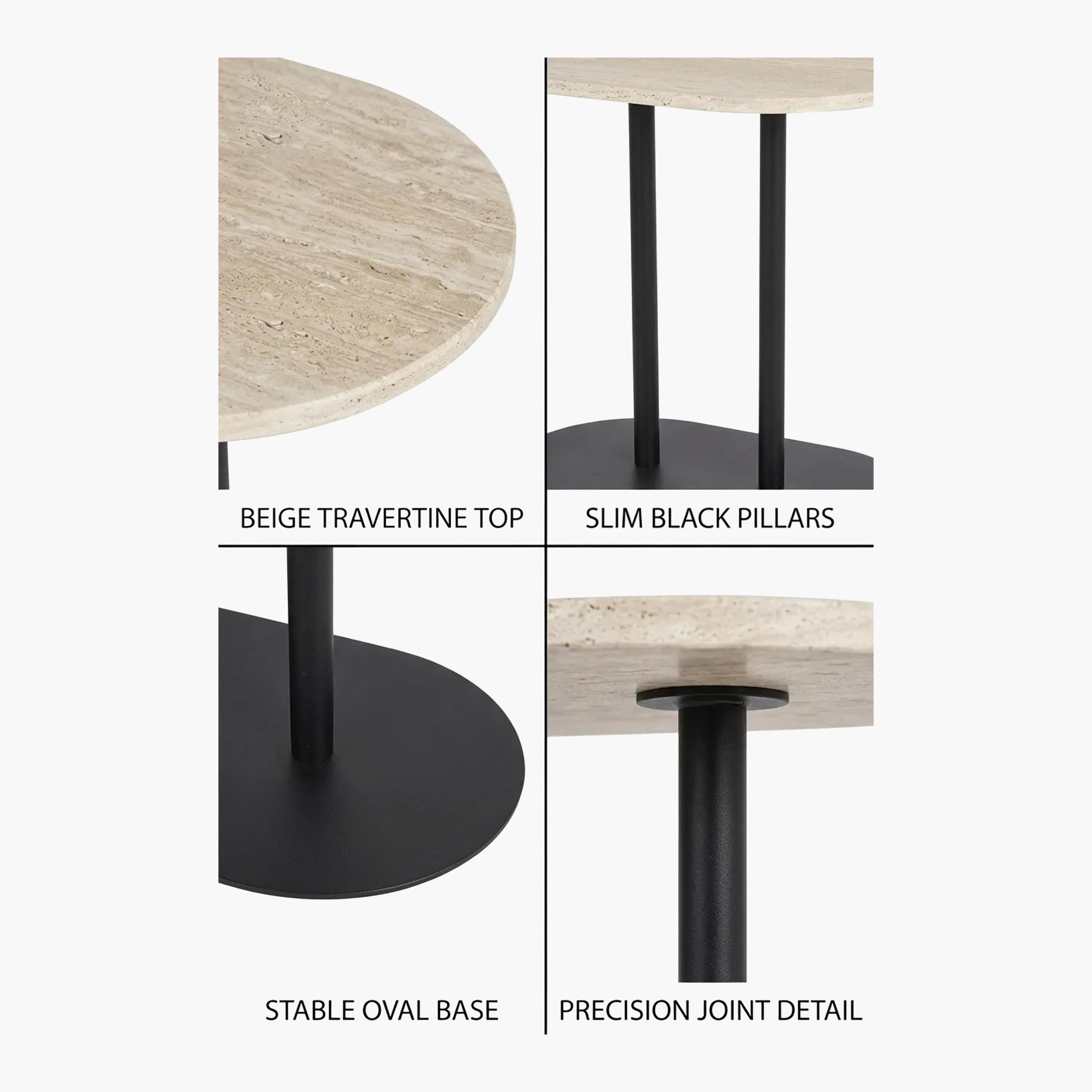 طاولة جانبية رخامية بقاعدة ركيزة من ماريا هومز-furniture-livingroom-sideandendtables-image-3