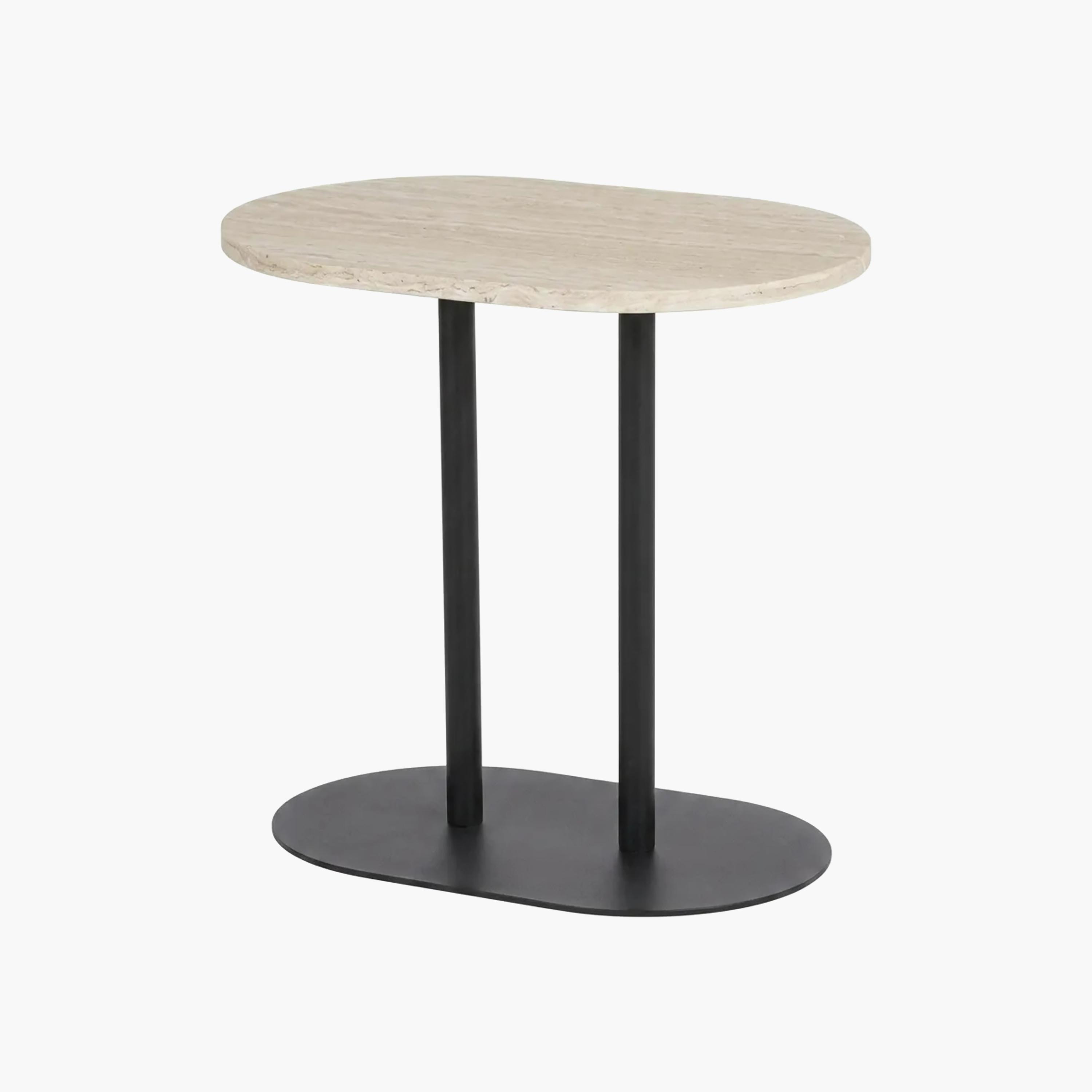 طاولة جانبية رخامية بقاعدة ركيزة من ماريا هومز-furniture-livingroom-sideandendtables-image-4