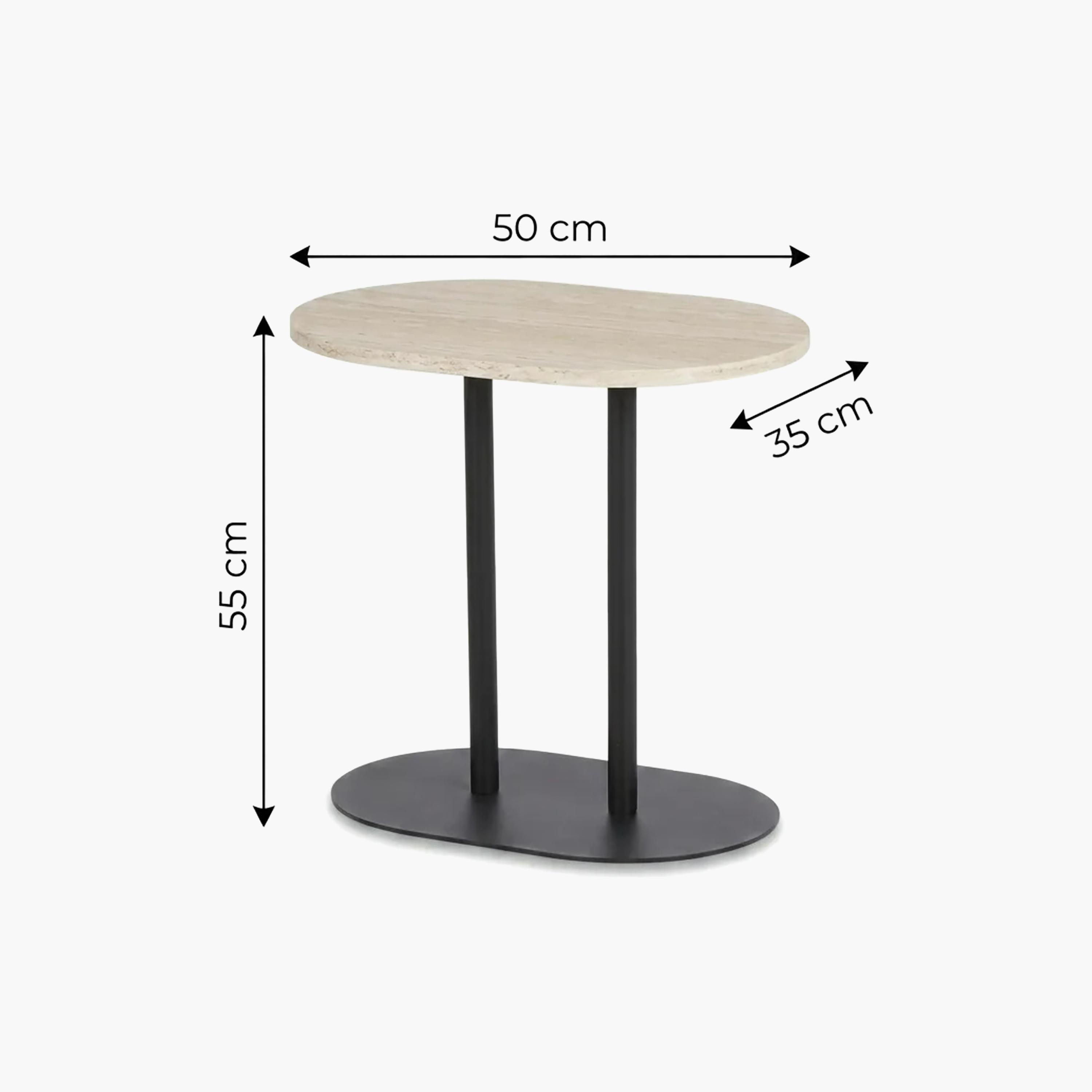 طاولة جانبية رخامية بقاعدة ركيزة من ماريا هومز-furniture-livingroom-sideandendtables-image-5