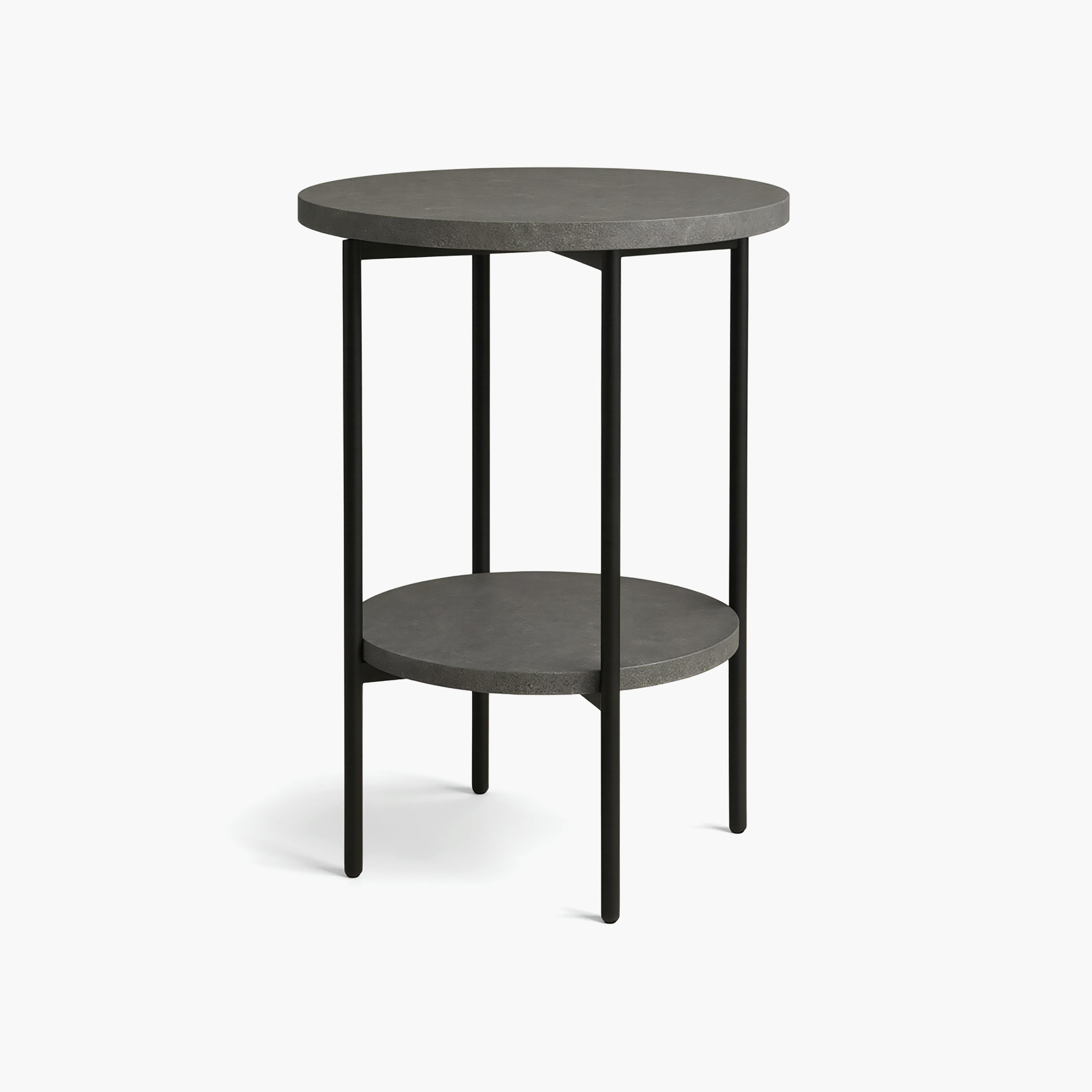 طاولة جانبية معدنية بأربع أرجل من ماريا هومز-furniture-livingroom-sideandendtables-image-1