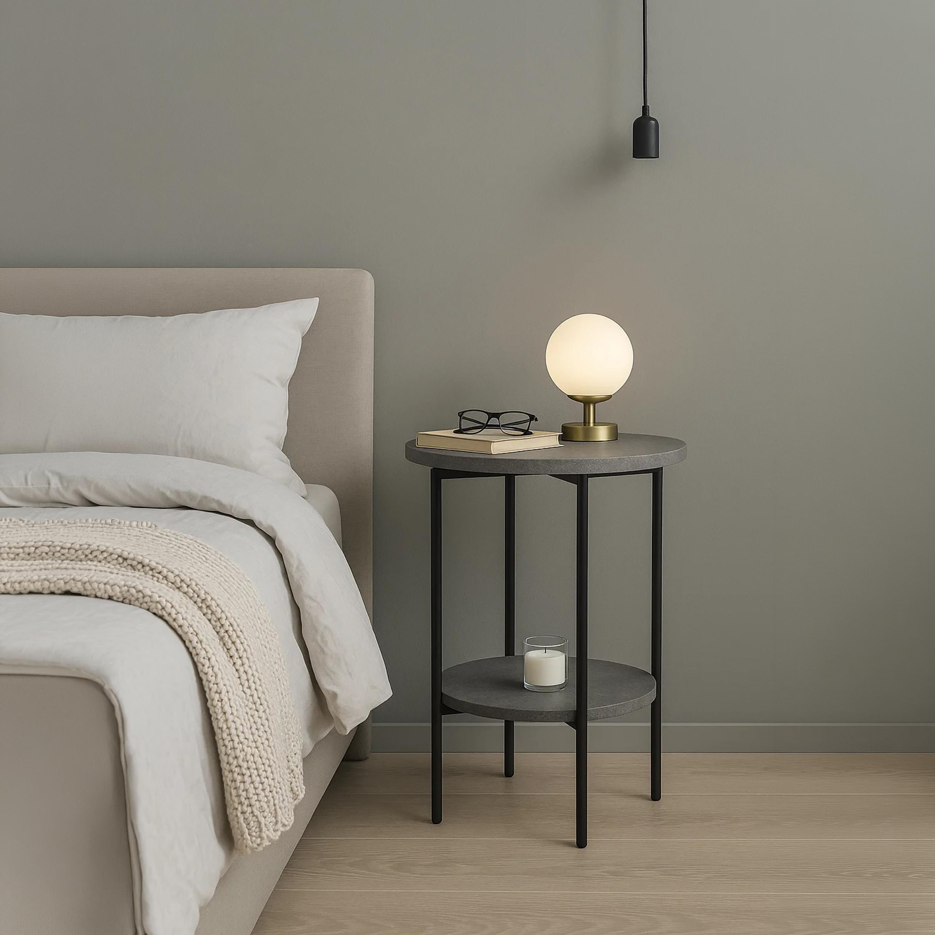 طاولة جانبية معدنية بأربع أرجل من ماريا هومز-furniture-livingroom-sideandendtables-image-2