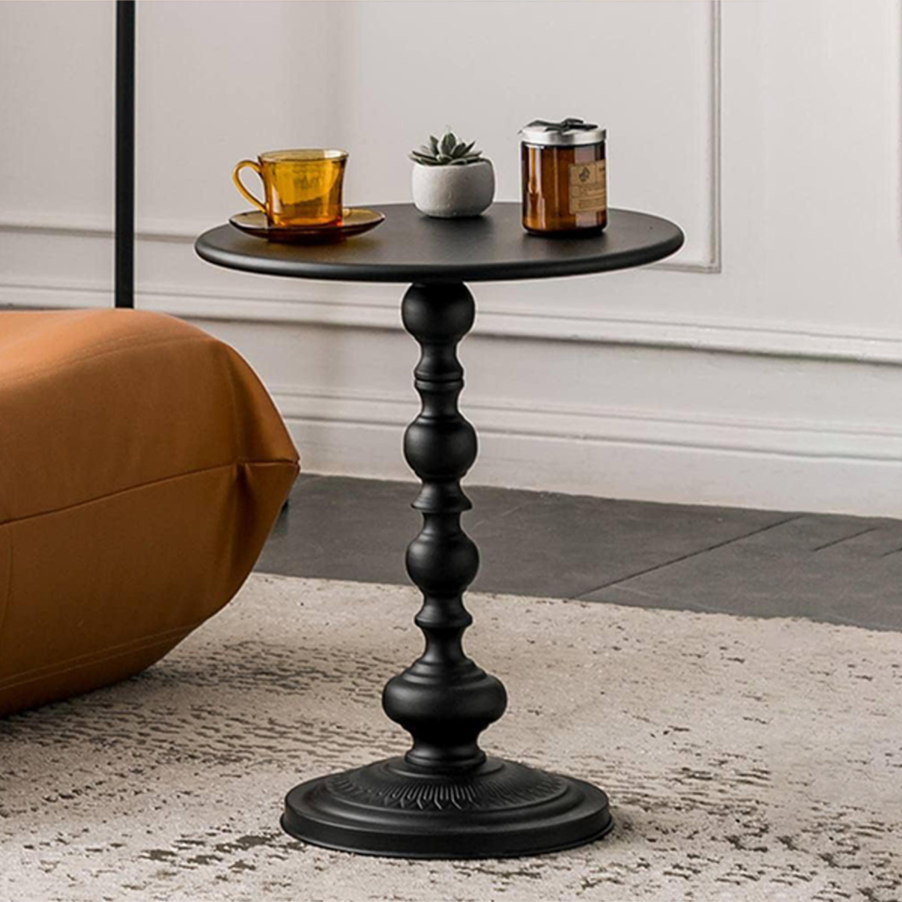 Maria Homes Metal Pedestal Accent Table-furniture-livingroom-sideandendtables-image-2