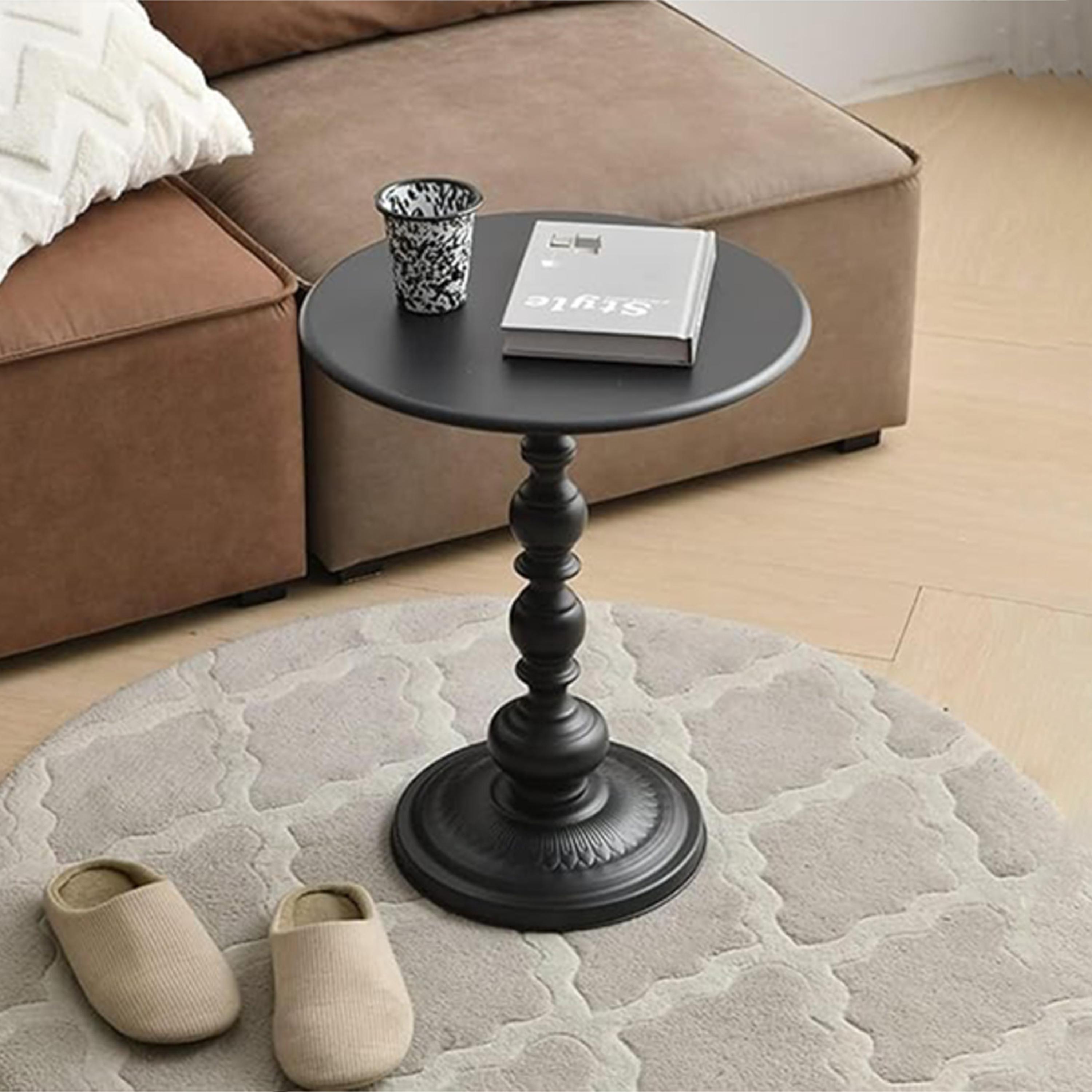 Maria Homes Metal Pedestal Accent Table-furniture-livingroom-sideandendtables-image-4