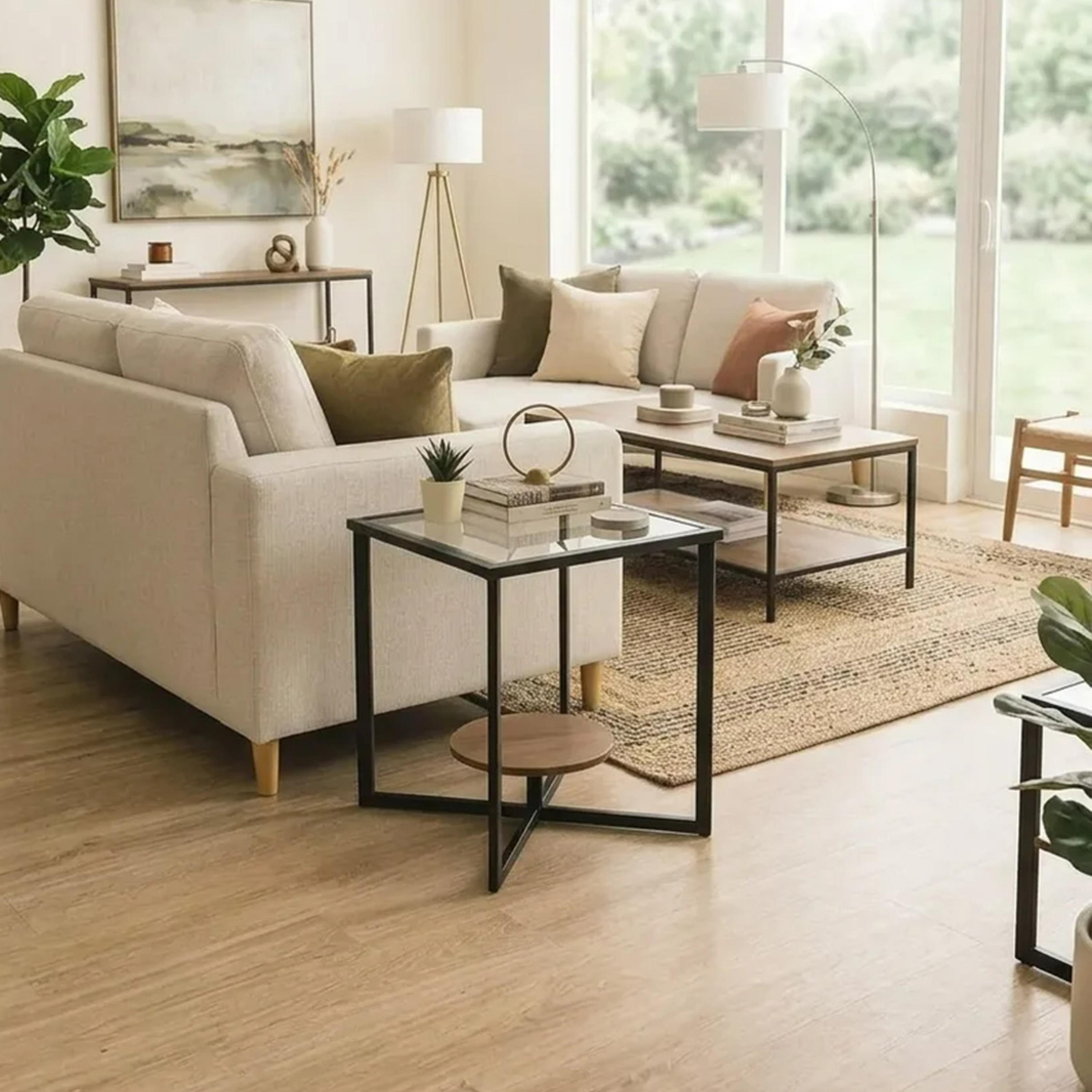 طاولة جانبية زجاجية بقاعدة عمودية من ماريا هومز-furniture-livingroom-sideandendtables-image-2