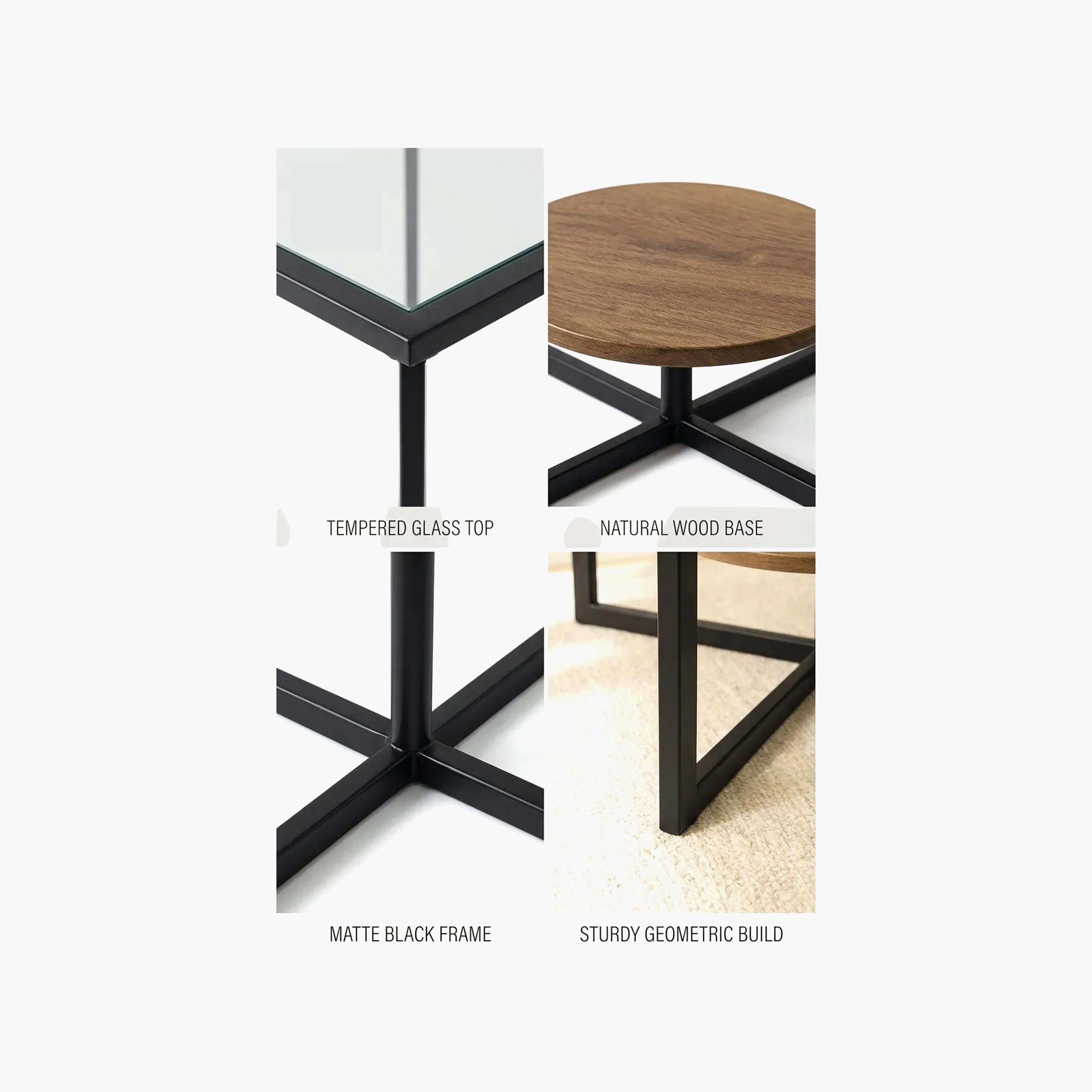 طاولة جانبية زجاجية بقاعدة عمودية من ماريا هومز-furniture-livingroom-sideandendtables-image-4