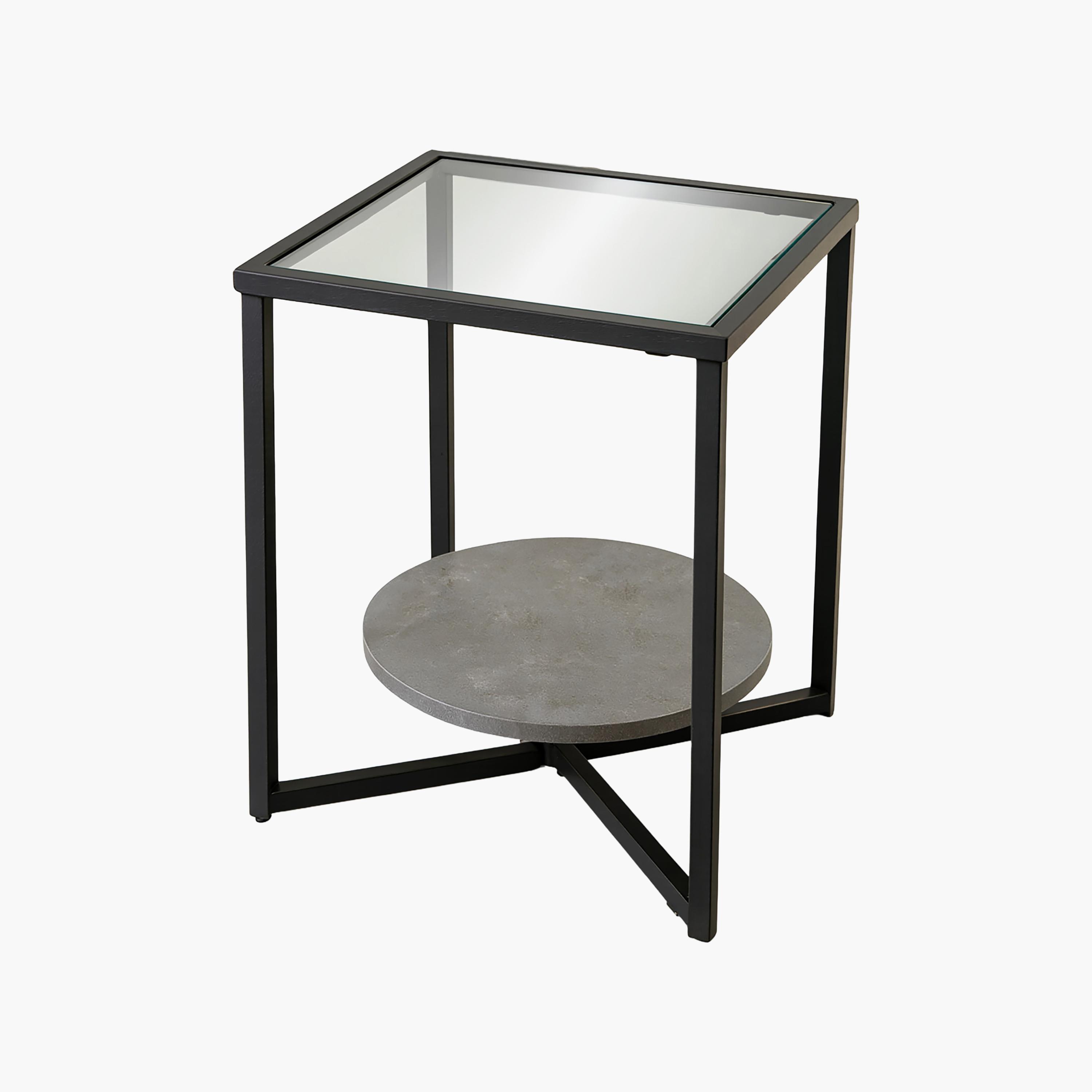 طاولة جانبية زجاجية بقاعدة عمودية من ماريا هومز-furniture-livingroom-sideandendtables-image-5