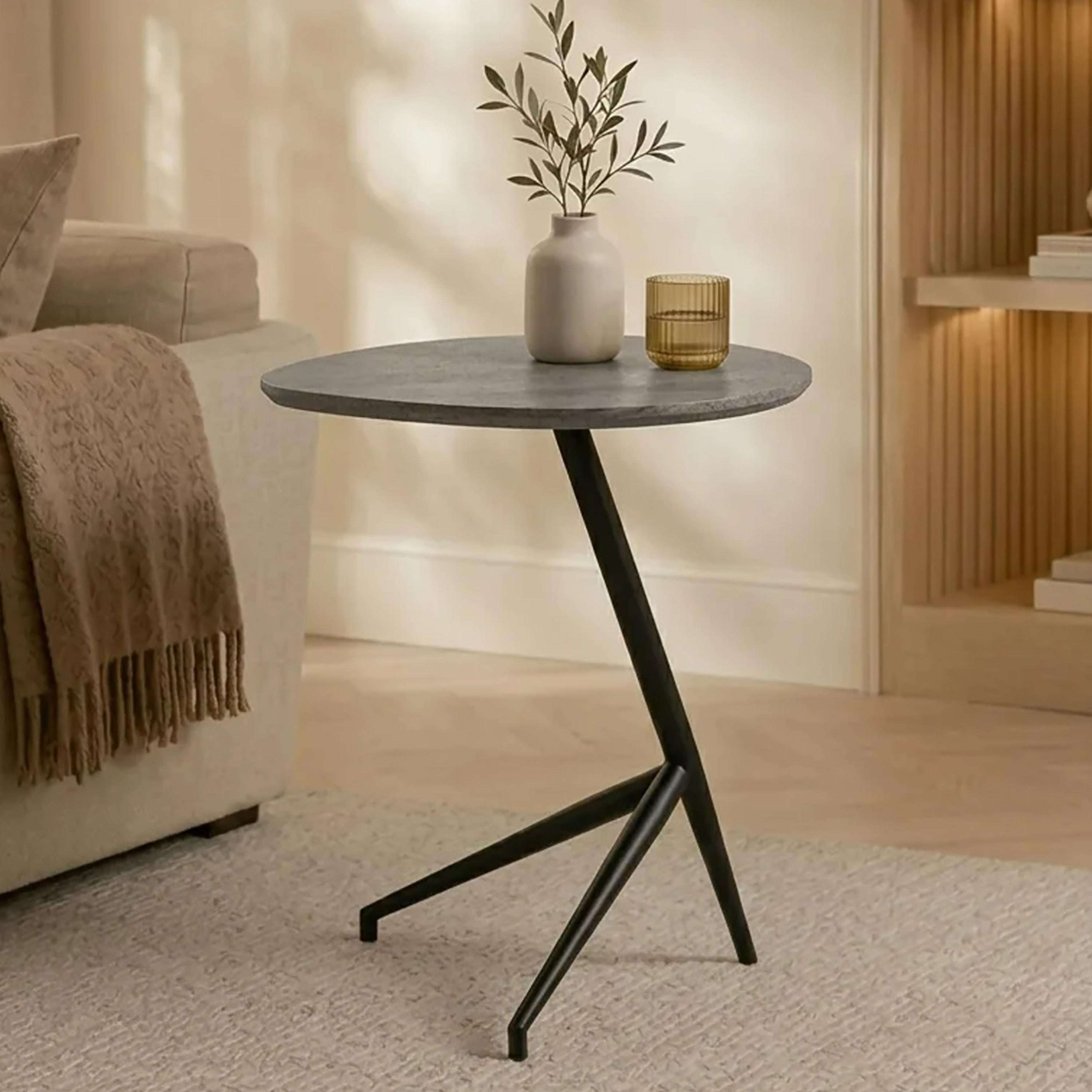 Maria Homes Wooden Legs Accent Table-furniture-livingroom-sideandendtables-image-1