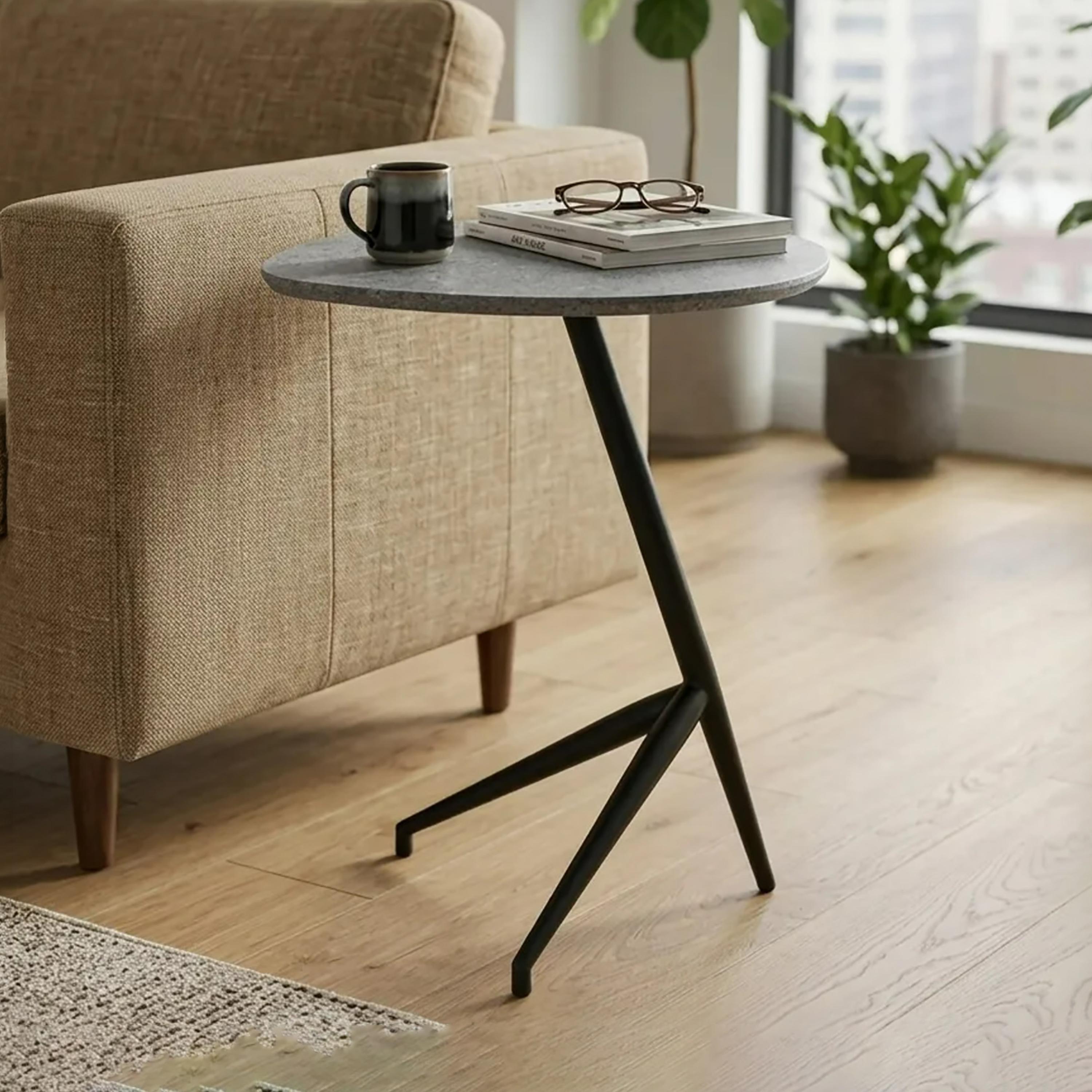 Maria Homes Wooden Legs Accent Table-furniture-livingroom-sideandendtables-image-2