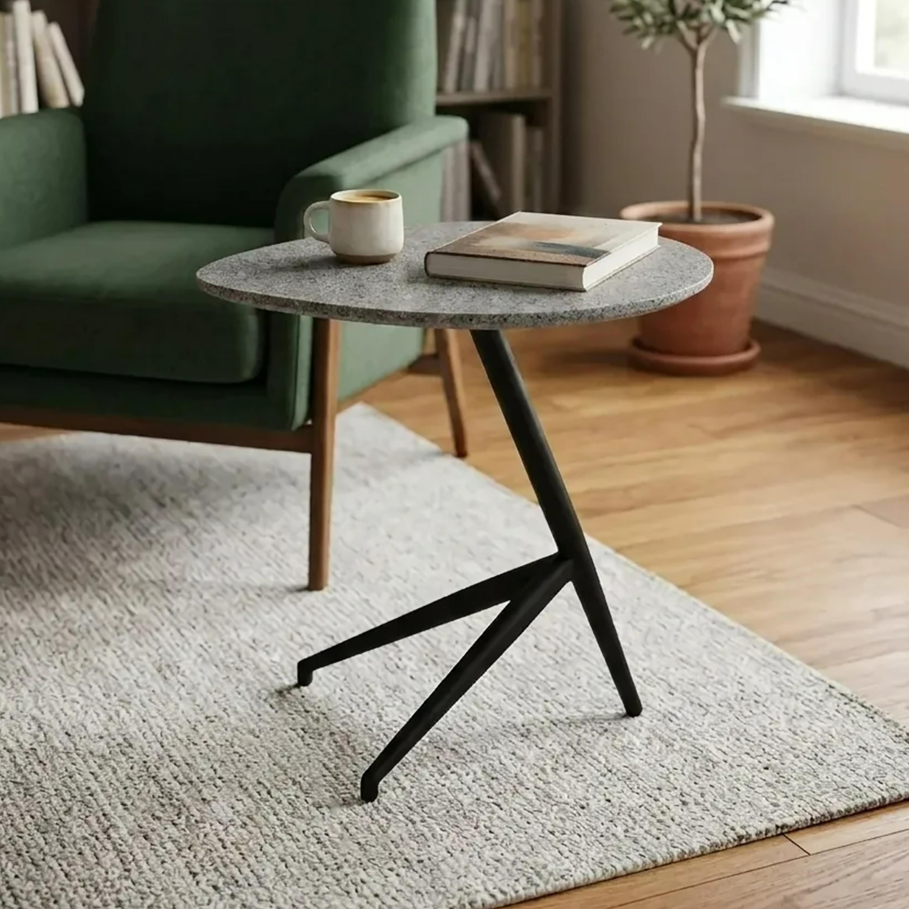 Maria Homes Wooden Legs Accent Table-furniture-livingroom-sideandendtables-image-3