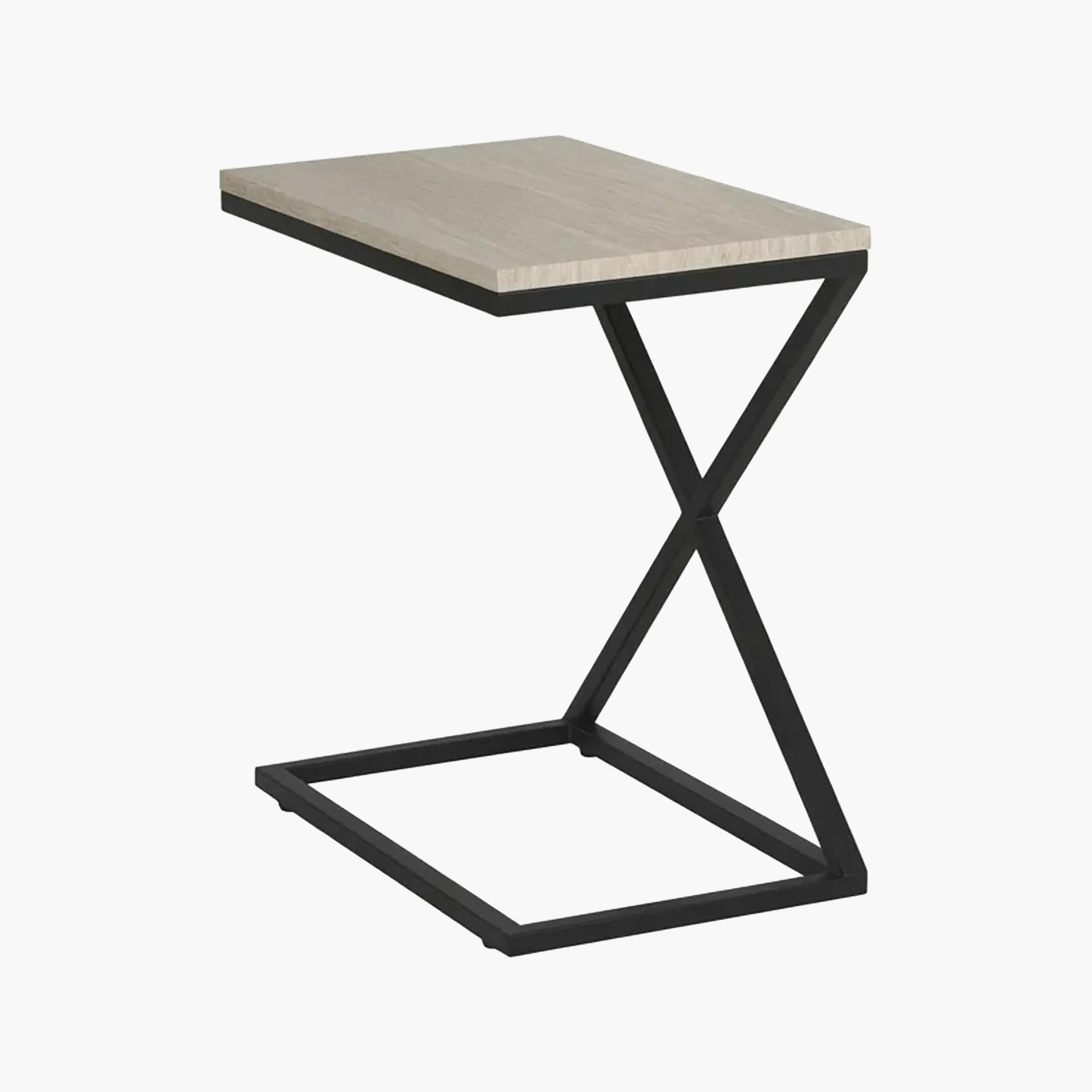 طاولة جانبية خشبية بقاعدة عمودية من ماريا هومز-furniture-livingroom-sideandendtables-image-5