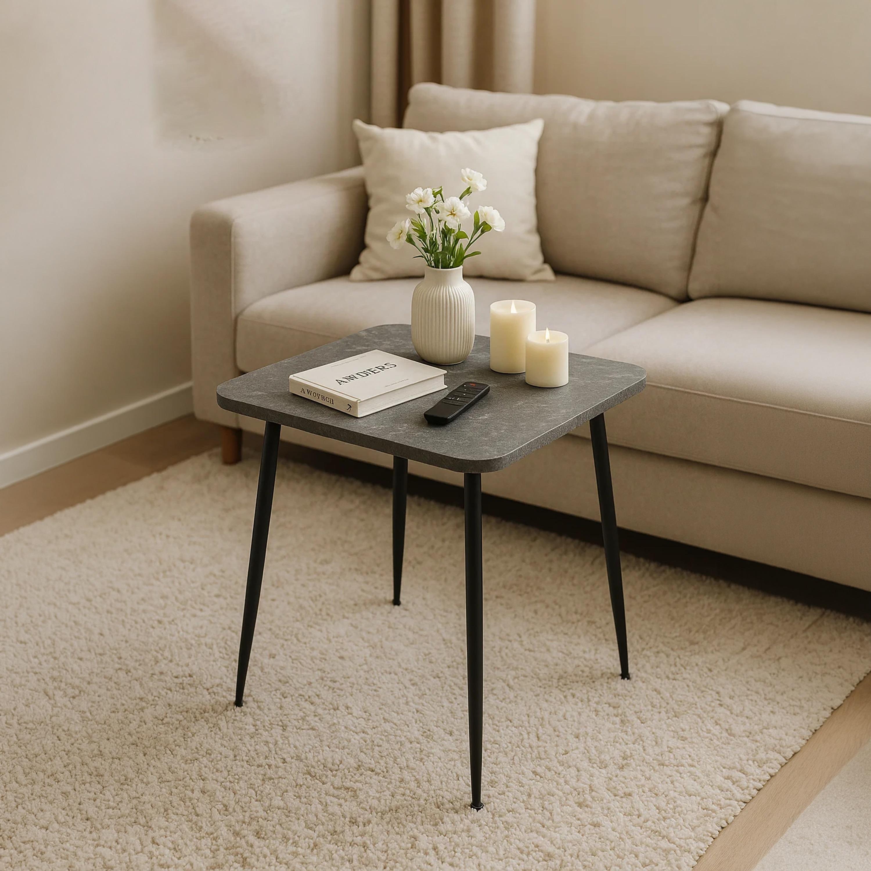 طاولة جانبية خشبية بأربع قوائم من ماريا هومز-furniture-livingroom-sideandendtables-image-1