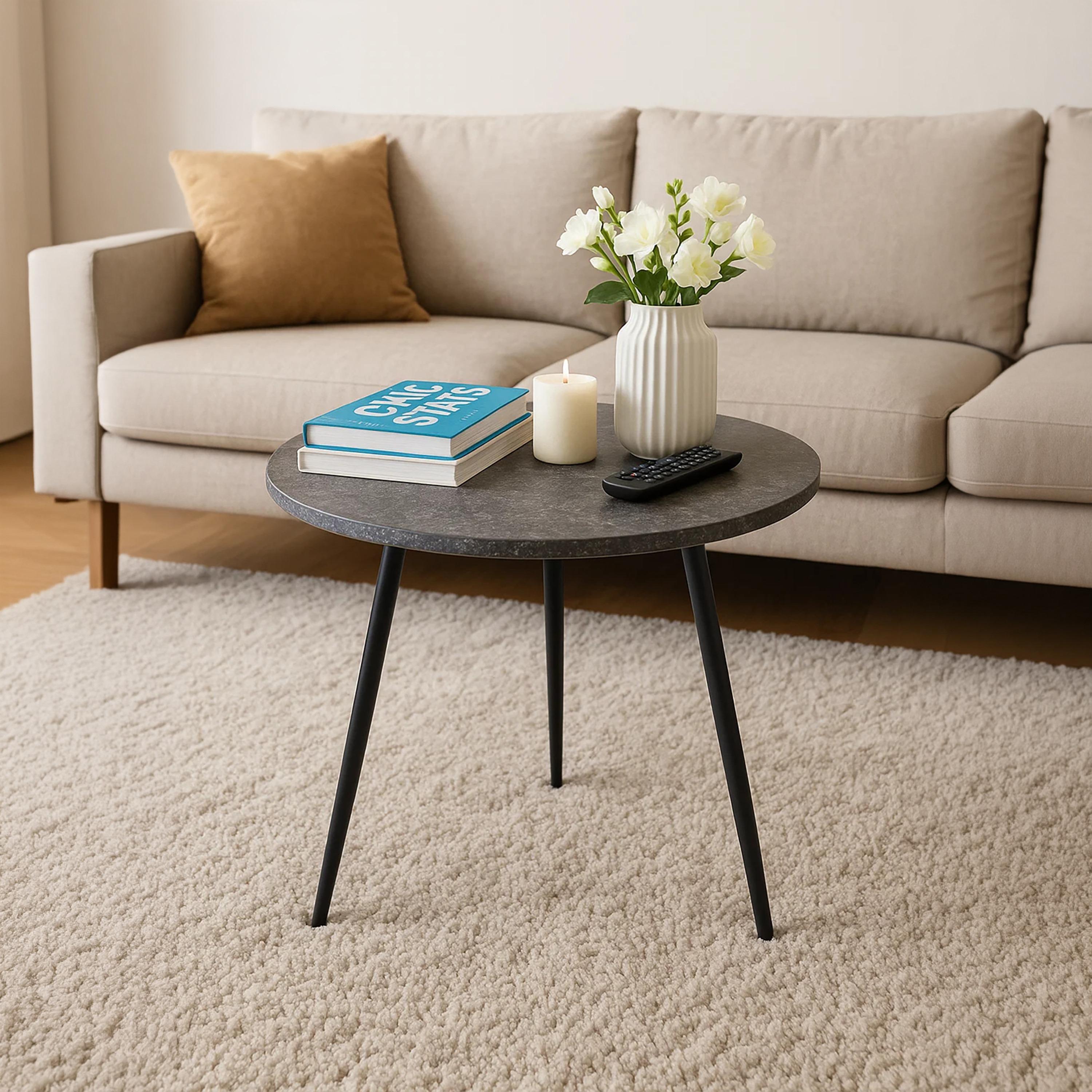 طاولة جانبية خشبية بأربع قوائم من ماريا هومز-furniture-livingroom-sideandendtables-image-1