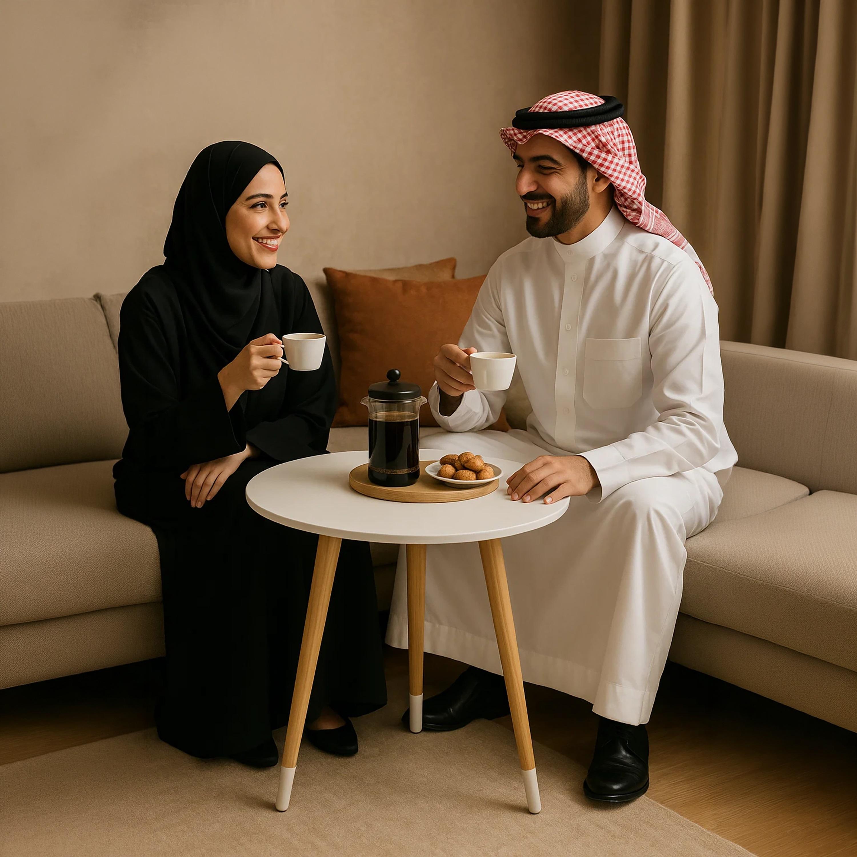 طاولة جانبية خشبية بقاعدة مجسمة من ماريا هومز-furniture-livingroom-sideandendtables-image-2