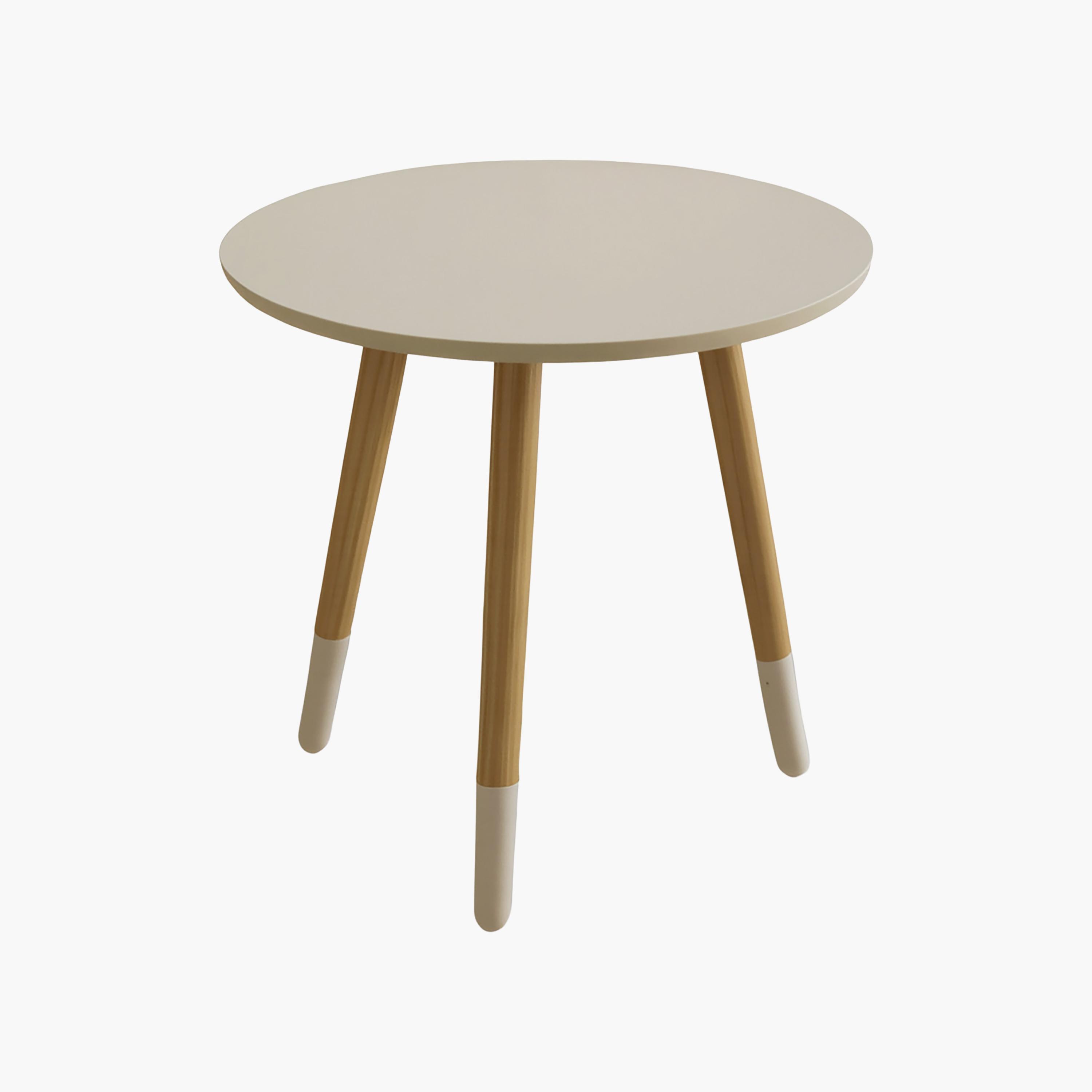 طاولة جانبية خشبية بقاعدة مجسمة من ماريا هومز-furniture-livingroom-sideandendtables-image-5