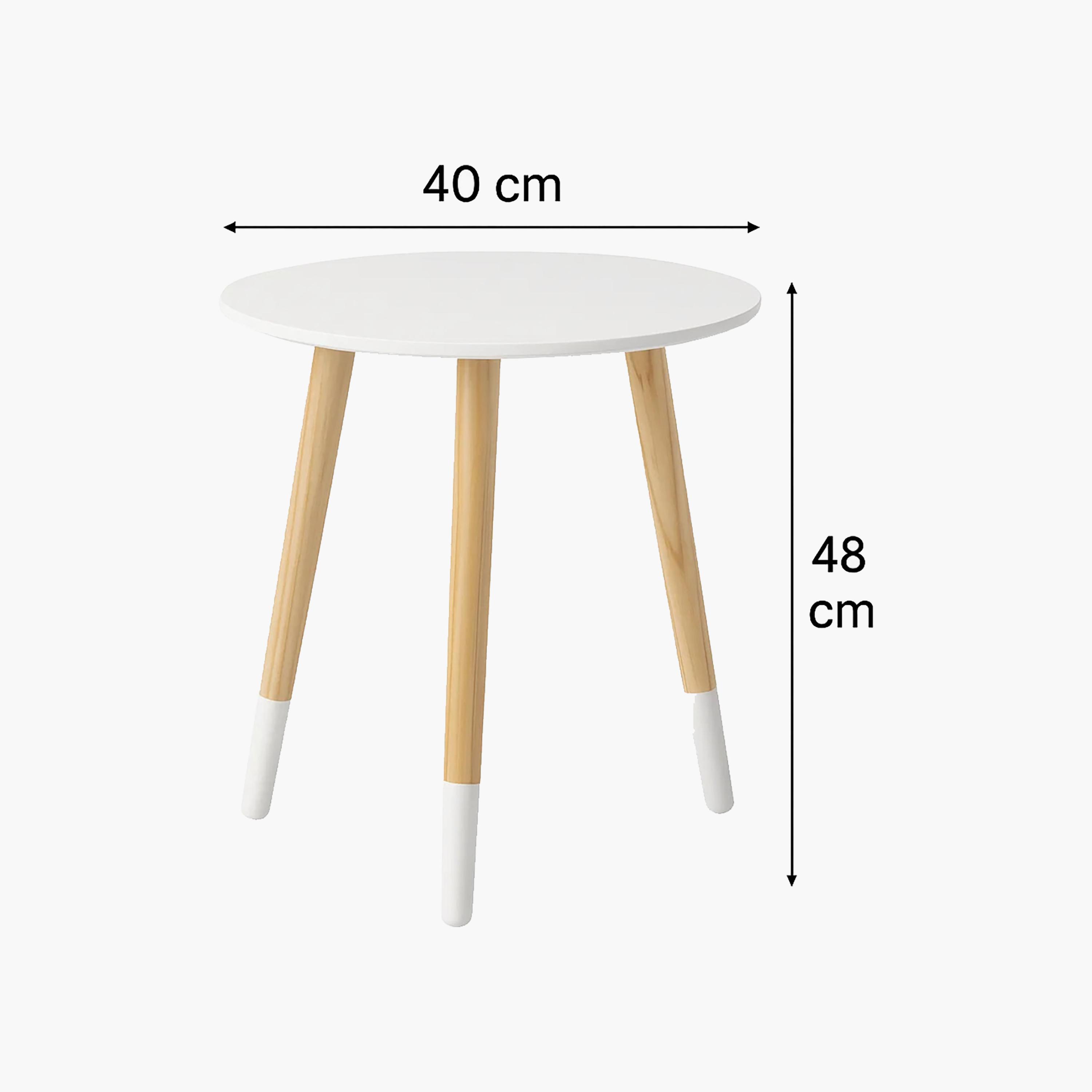 طاولة جانبية خشبية بقاعدة مجسمة من ماريا هومز-furniture-livingroom-sideandendtables-image-6