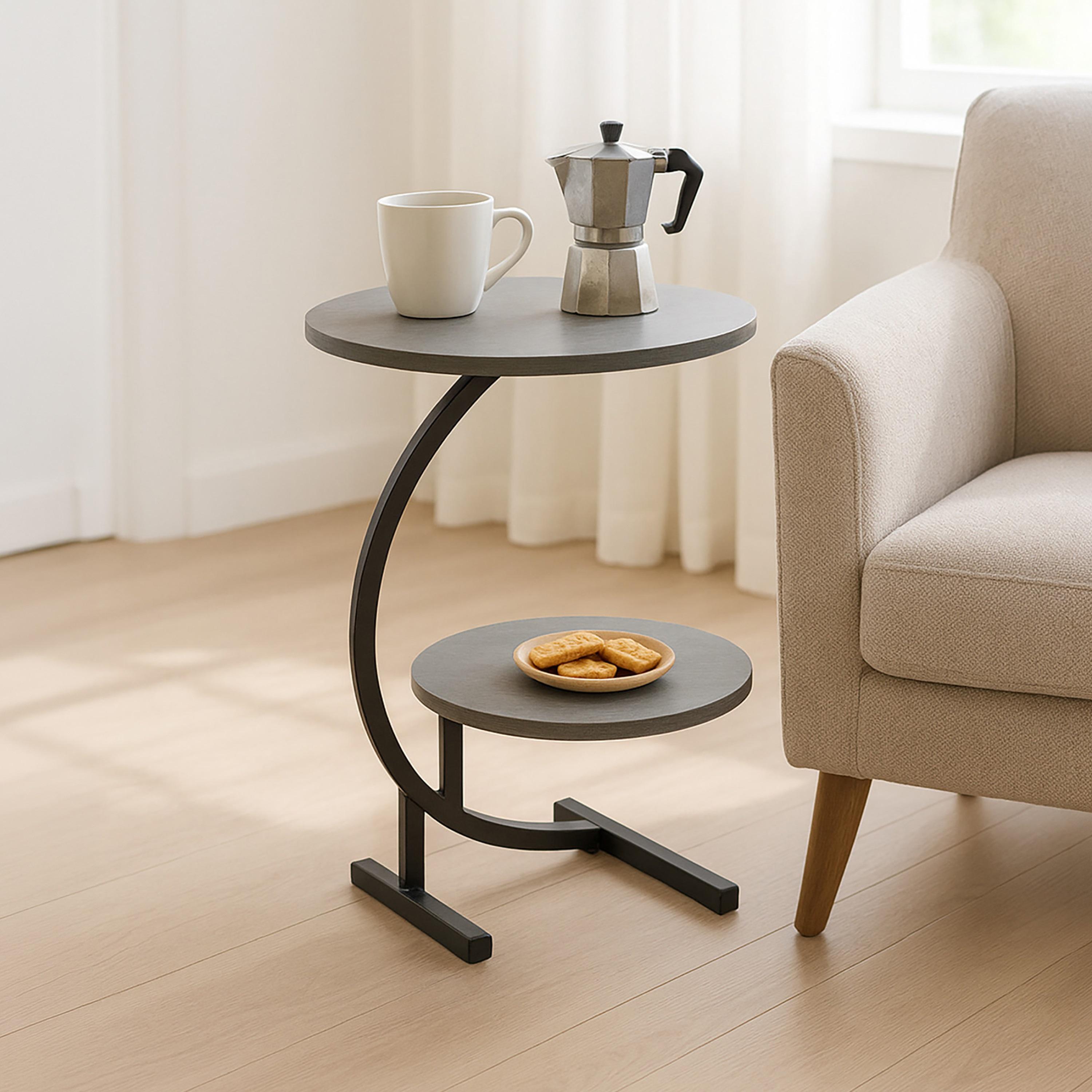 طاولة جانبية معدنية بقاعدة عمودية من ماريا هومز-furniture-livingroom-sideandendtables-image-1