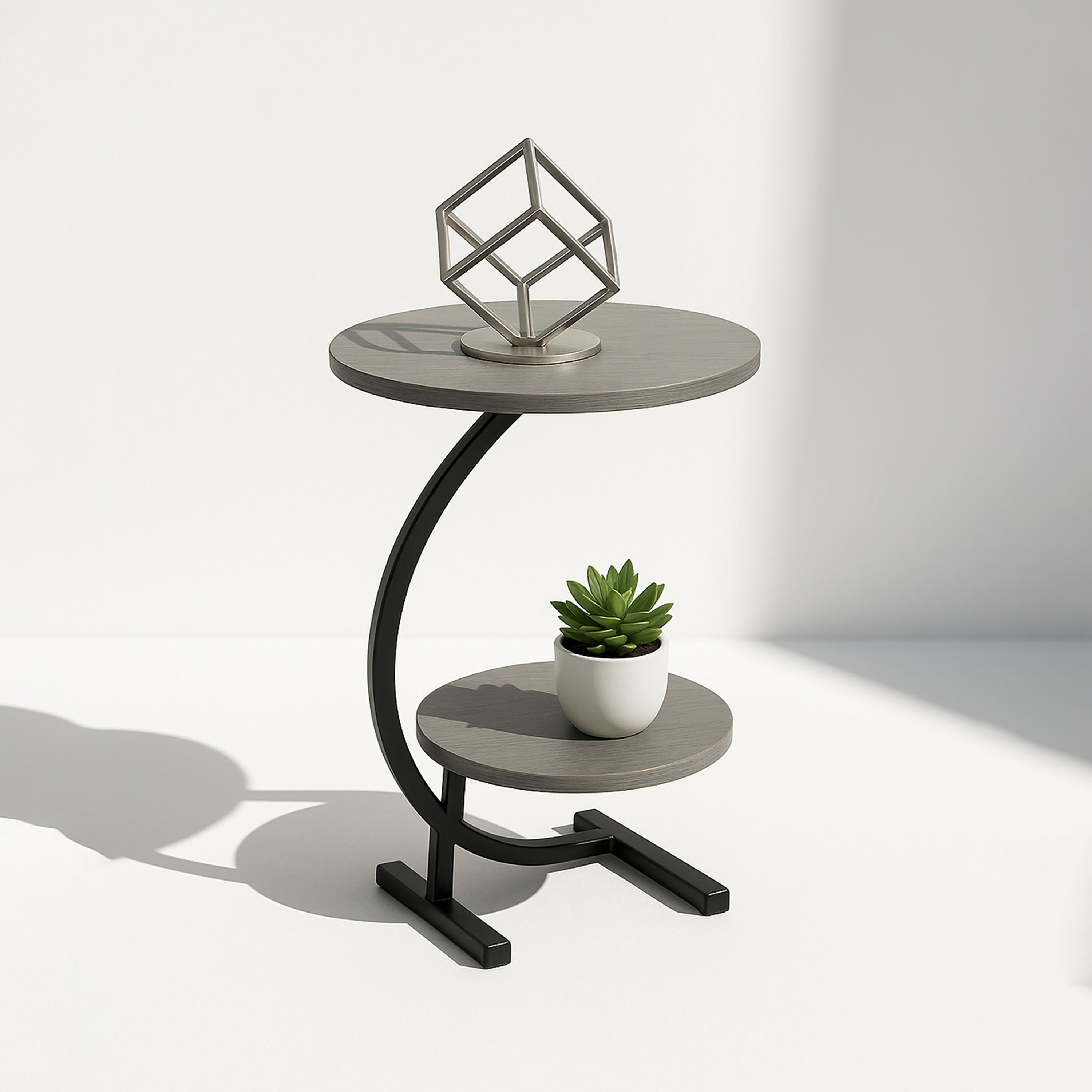 طاولة جانبية معدنية بقاعدة عمودية من ماريا هومز-furniture-livingroom-sideandendtables-image-4