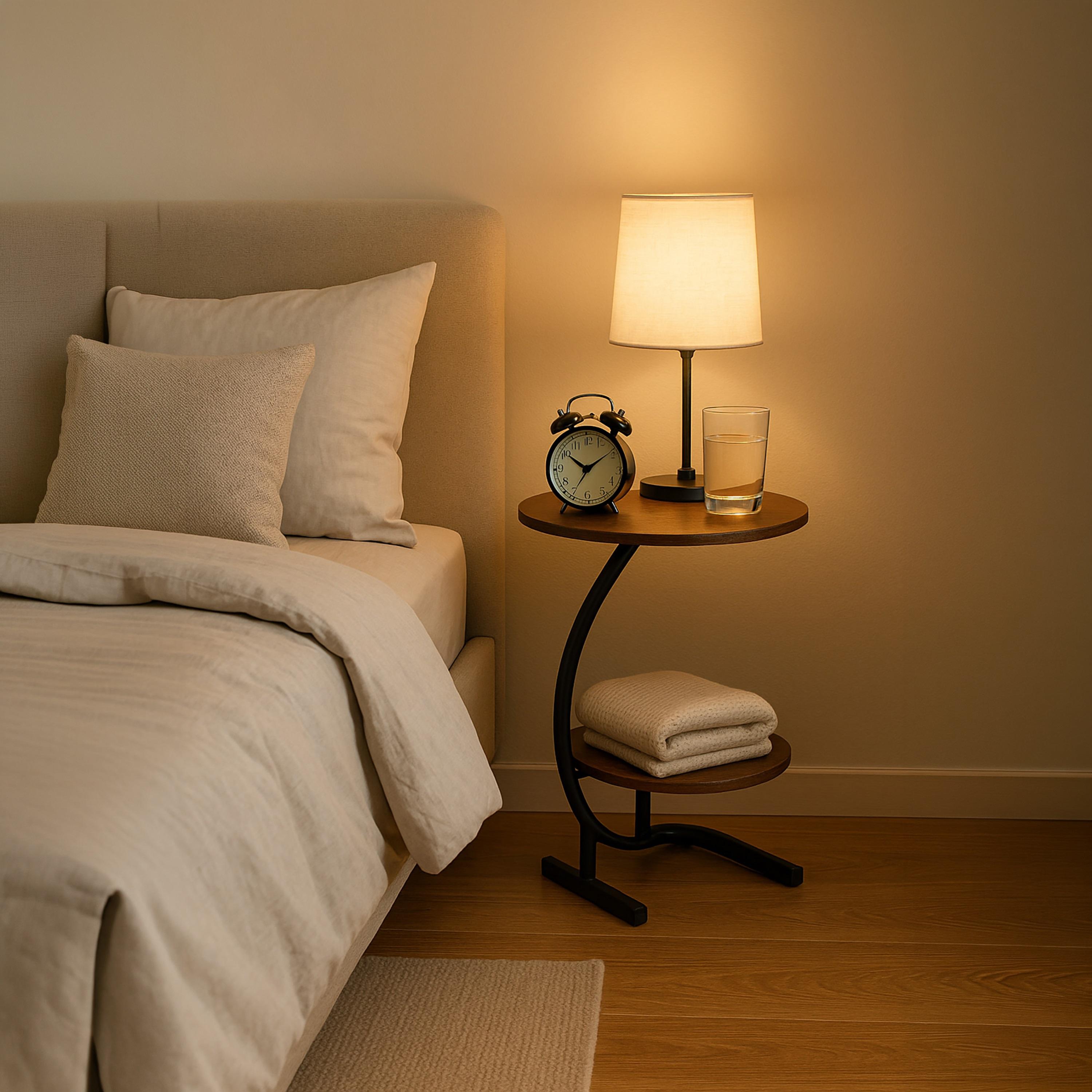 طاولة جانبية معدنية بقاعدة عمودية من ماريا هومز-furniture-livingroom-sideandendtables-image-3