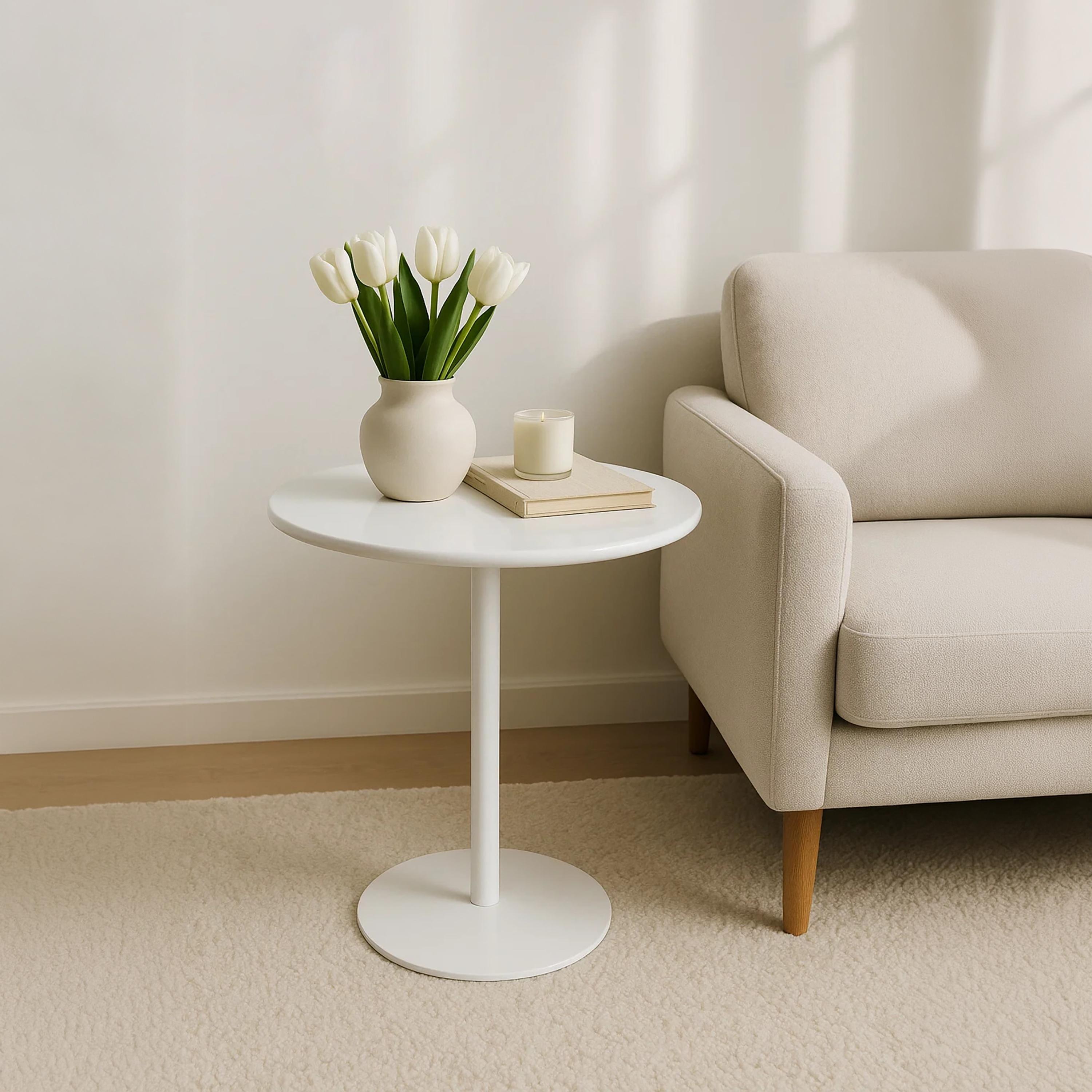 Maria Homes Metal Pedestal Side Table-furniture-livingroom-sideandendtables-image-2