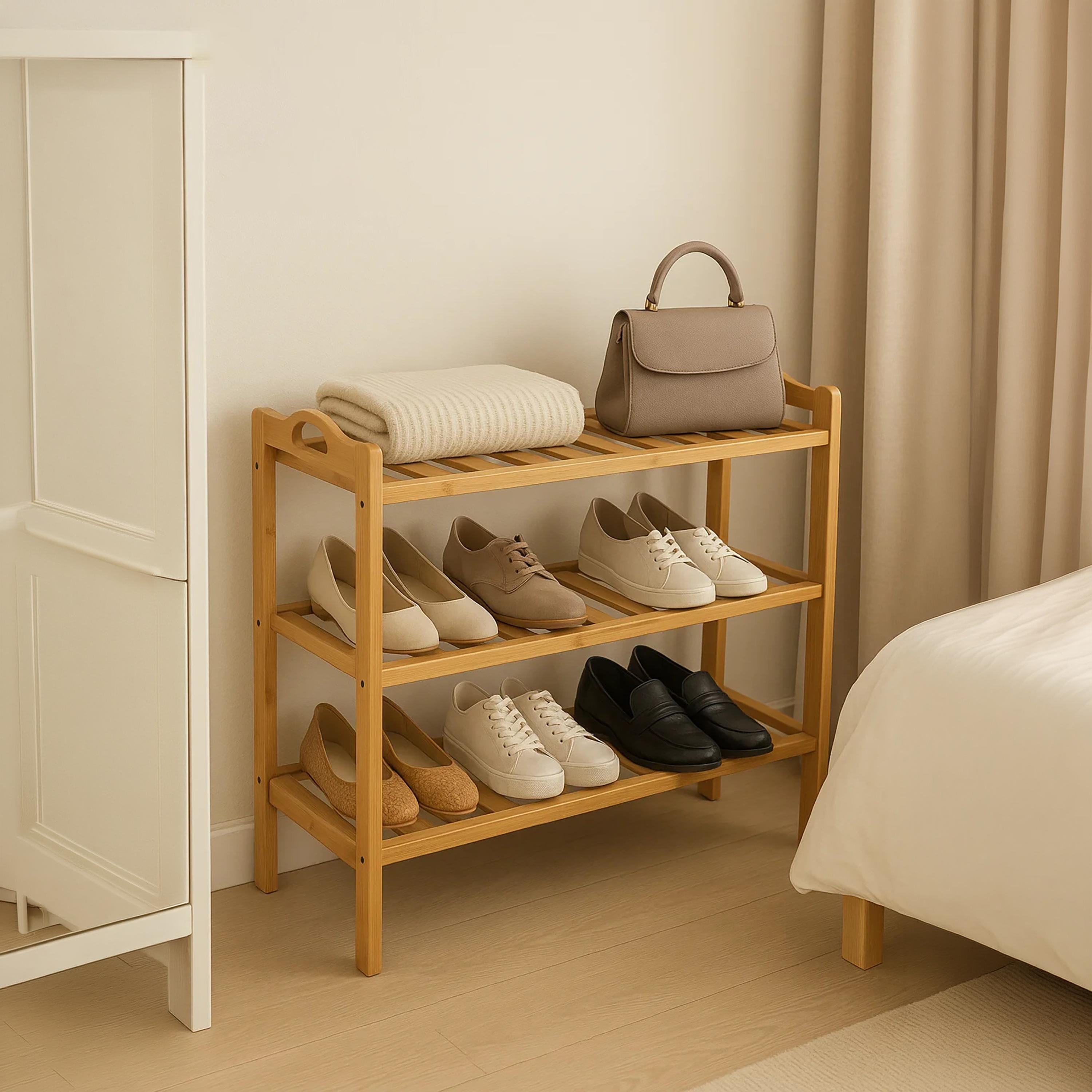 Maria Homes Wooden Shoe Racks with 4 Shelves-furniture-livingroom-shoeracks-image-2