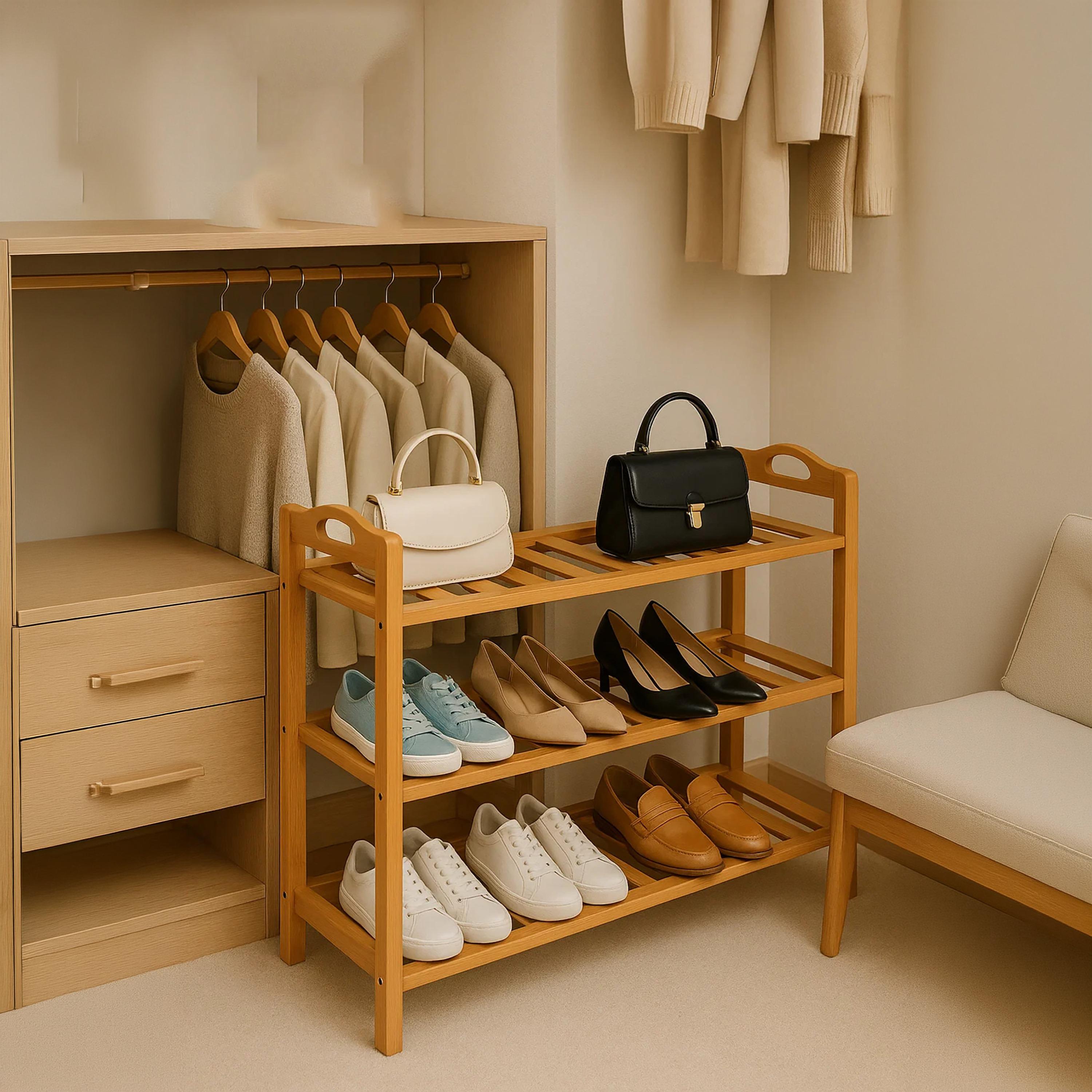 Maria Homes Wooden Shoe Racks with 4 Shelves-furniture-livingroom-shoeracks-image-3