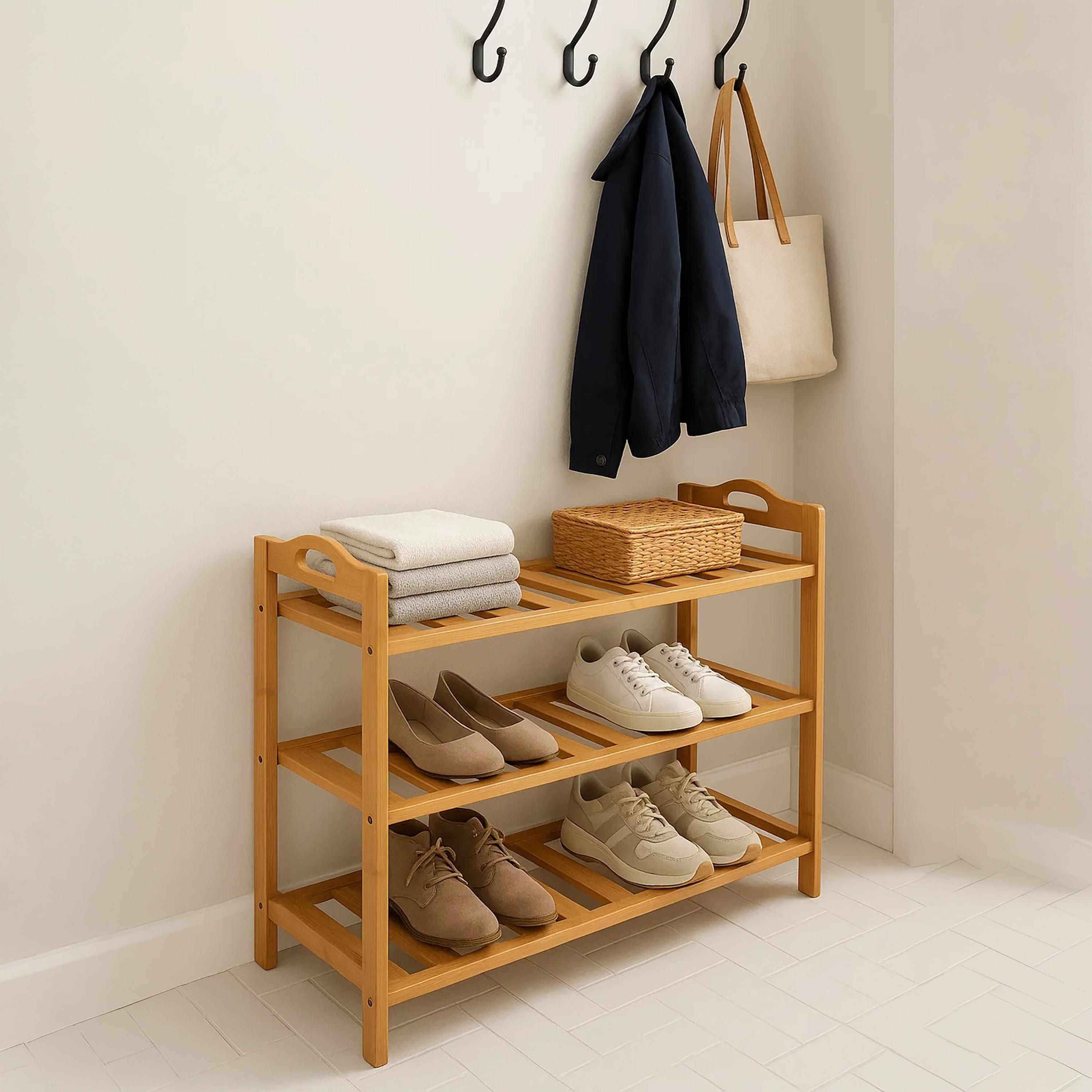 Maria Homes Wooden Shoe Racks with 4 Shelves-furniture-livingroom-shoeracks-image-4