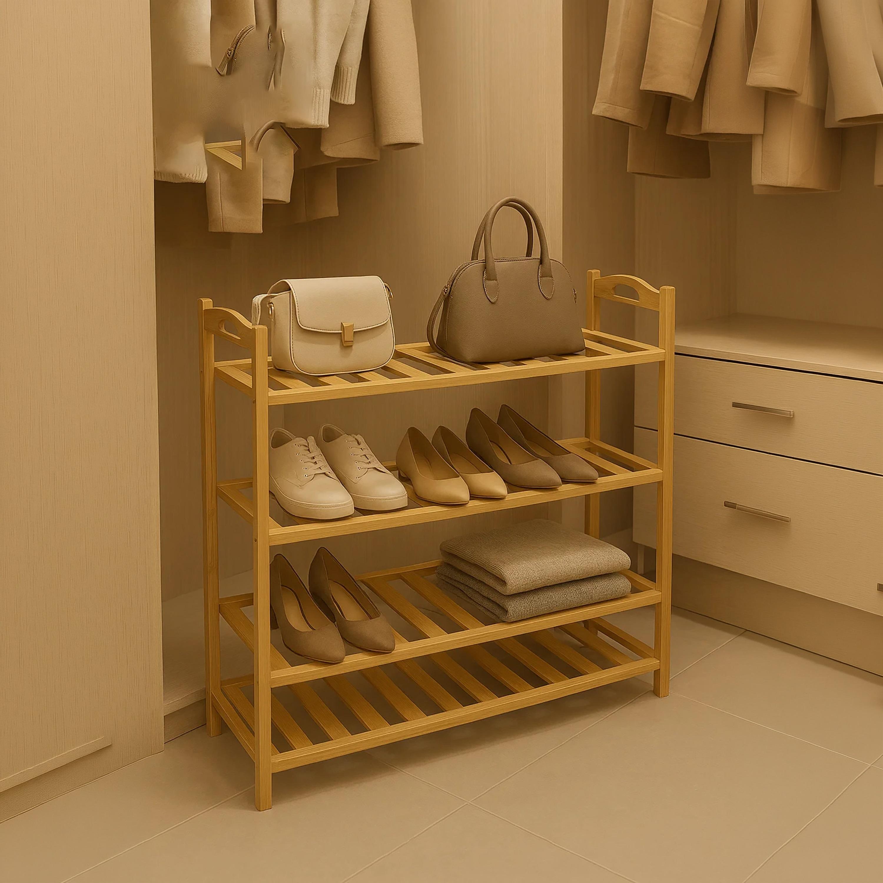Maria Homes Wooden Shoe Racks with 4 Shelves-furniture-livingroom-shoeracks-image-2
