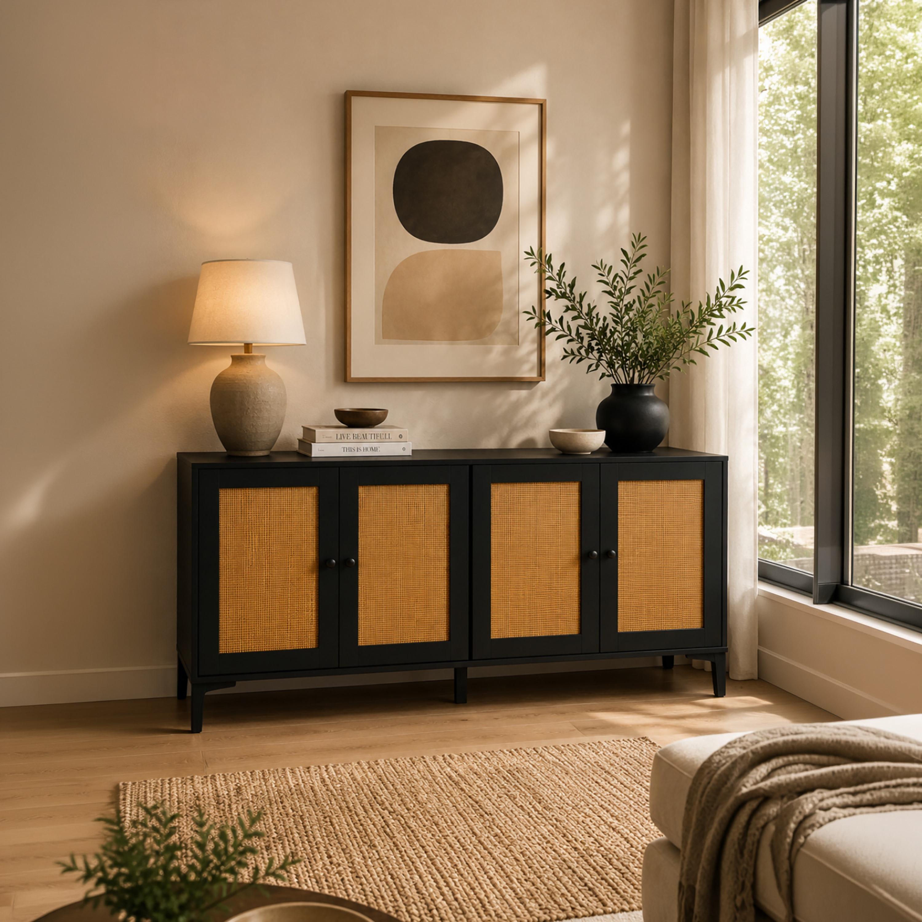 طاولة كونسول راتان من ماريا هومز-furniture-livingroom-consoletablesandmirrors-image-2