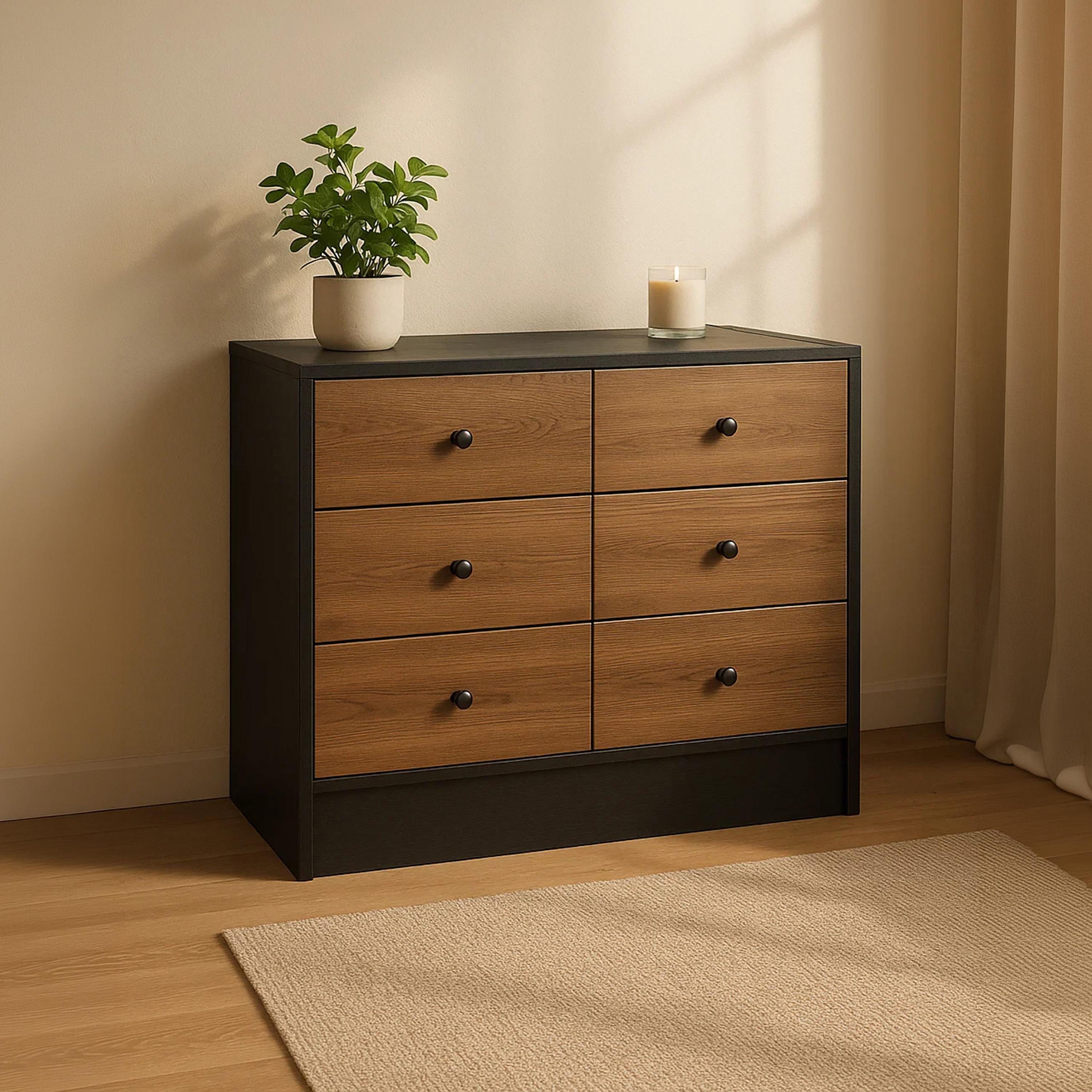 Maria Homes Wooden Dressers with 6 Drawers-furniture-livingroom-storageanddisplaycabinets-image-1